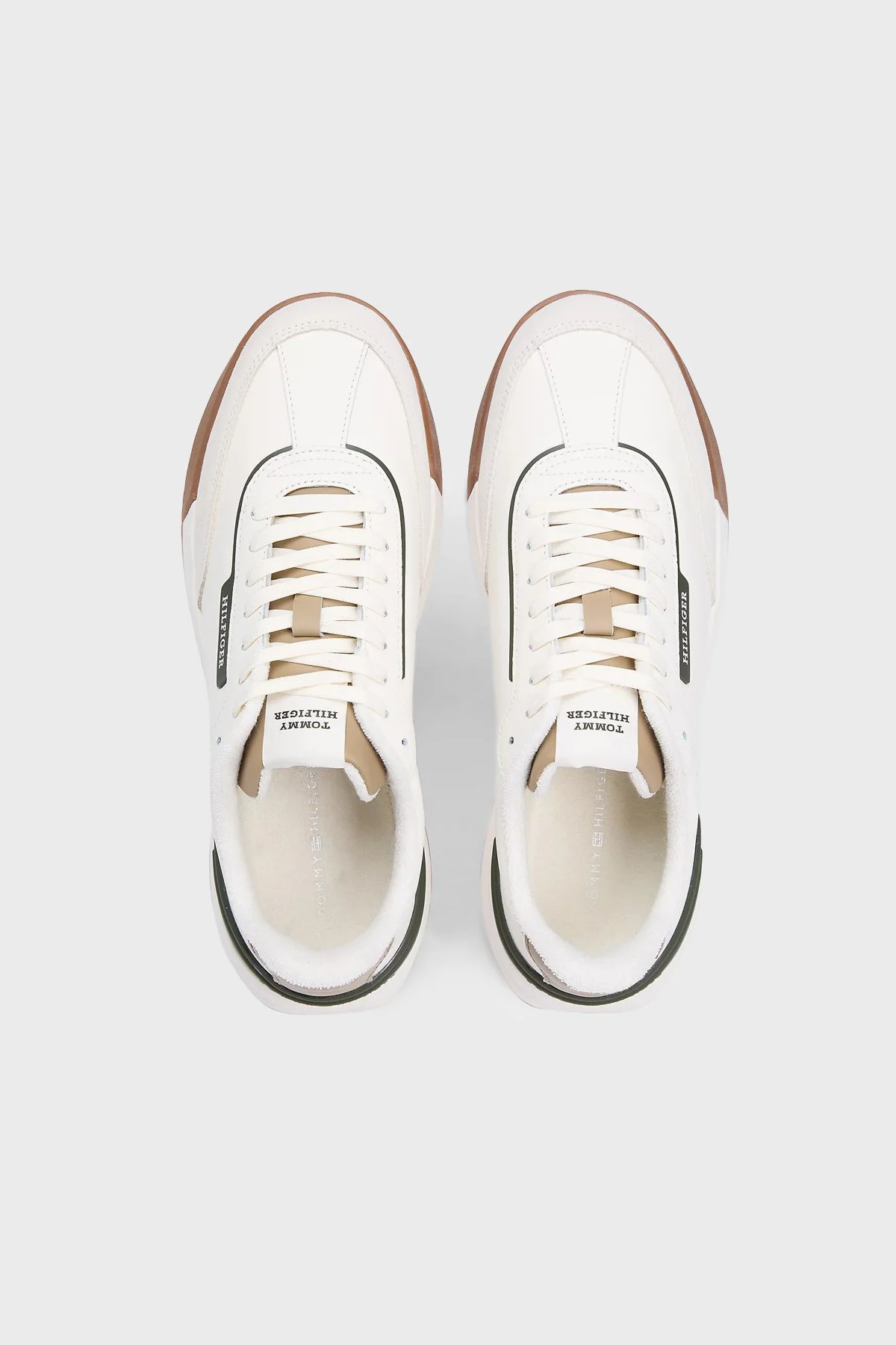 Tommy Hilfiger Logolu Sneaker Erkek Ayakkabı FM0FM05721 Z00 AÇIK BEJ - 4