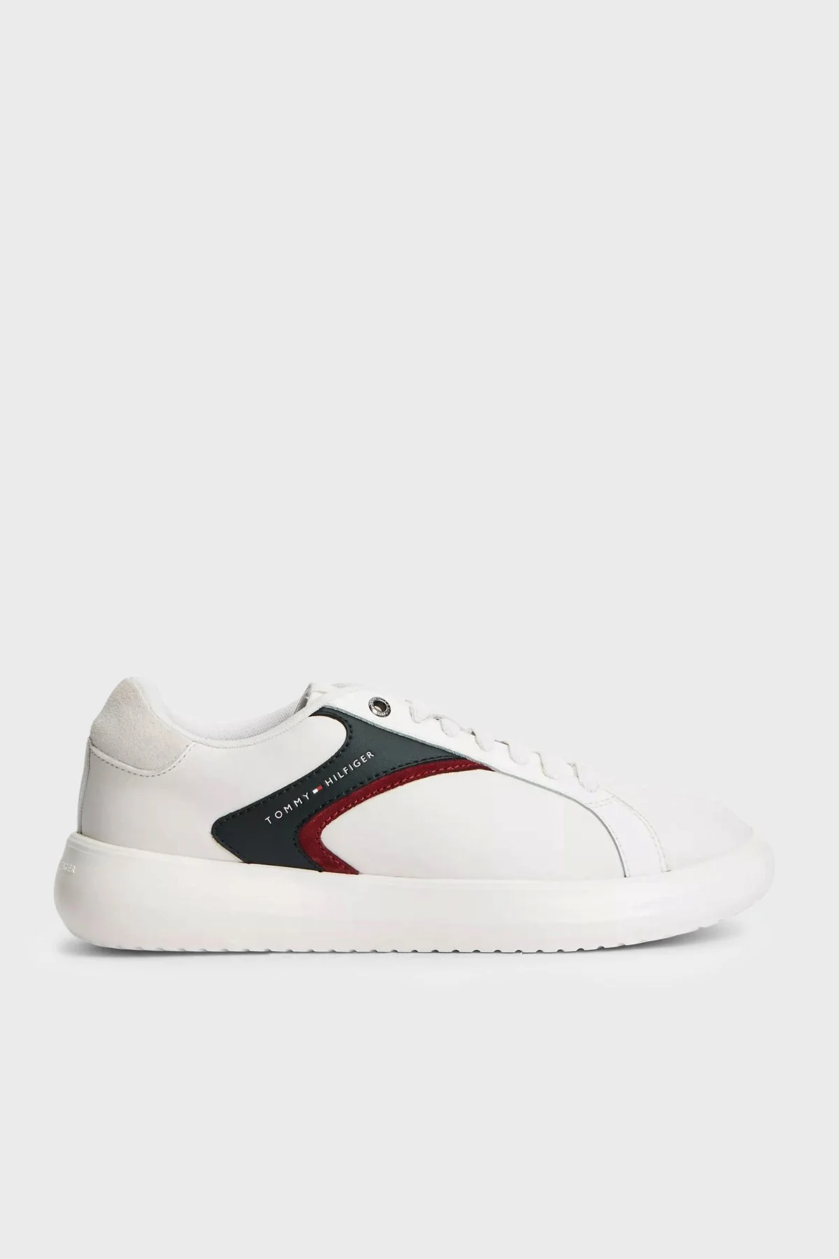 Tommy Hilfiger Logolu Sneaker Erkek Ayakkabı FM0FM05885 0GZ Beyaz-mavi - 1