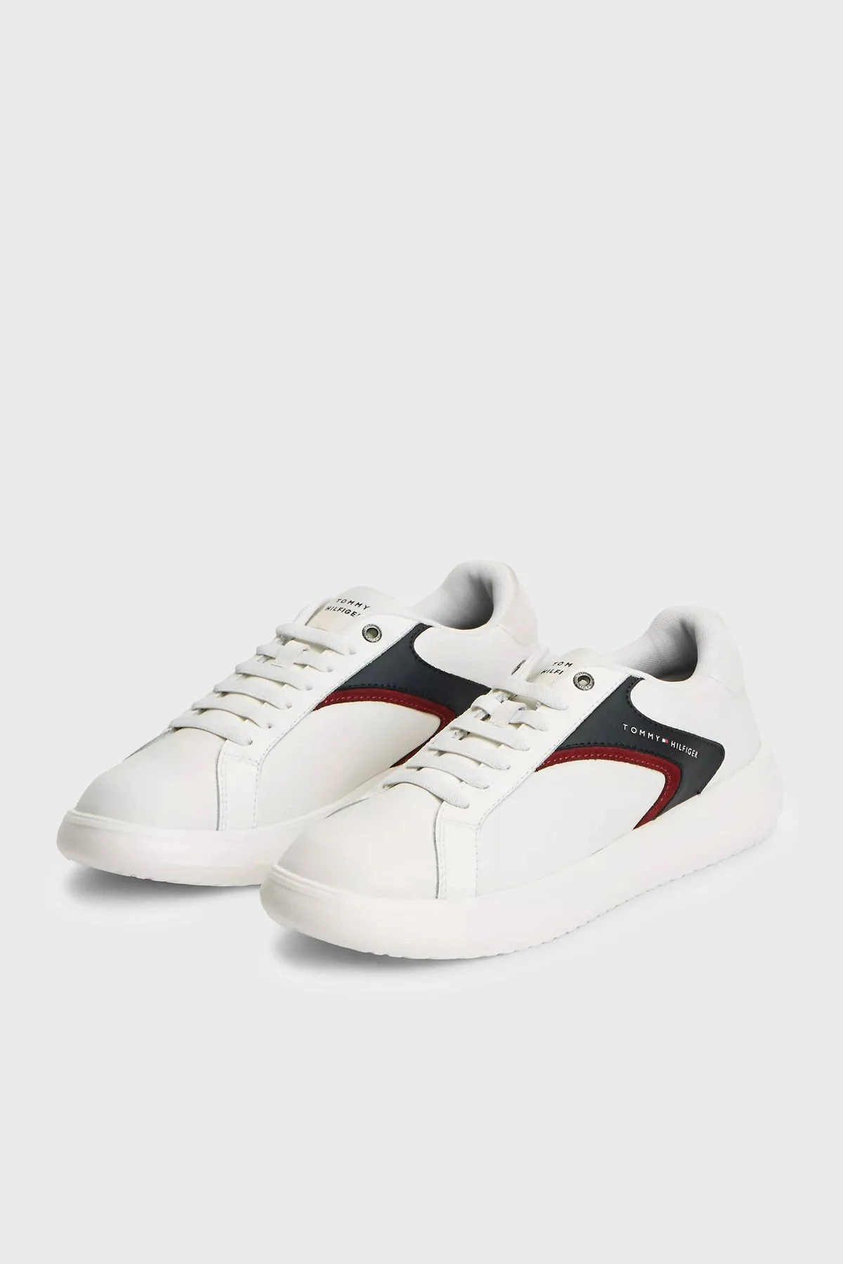 Tommy Hilfiger Logolu Sneaker Erkek Ayakkabı FM0FM05885 0GZ Beyaz-mavi - 2