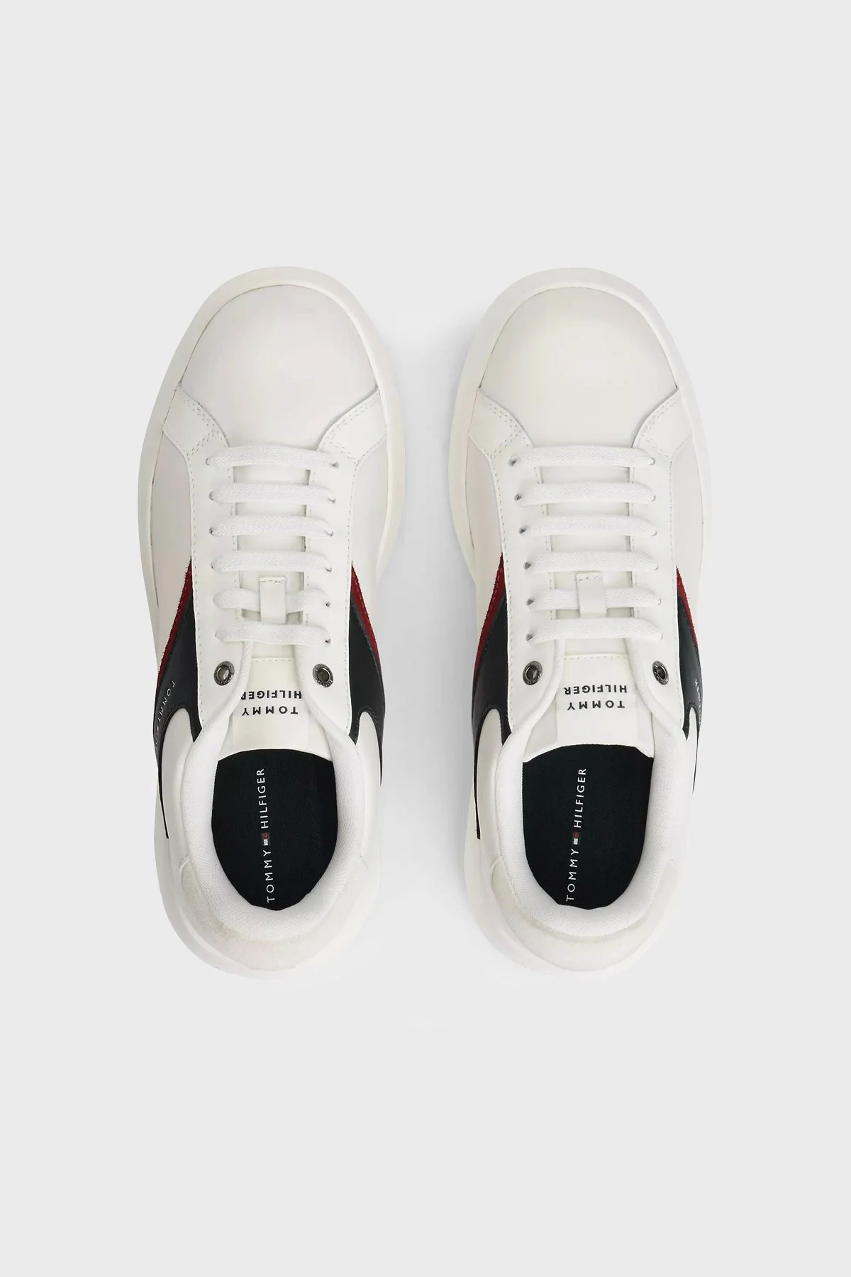 Tommy Hilfiger Logolu Sneaker Erkek Ayakkabı FM0FM05885 0GZ Beyaz-mavi - 3