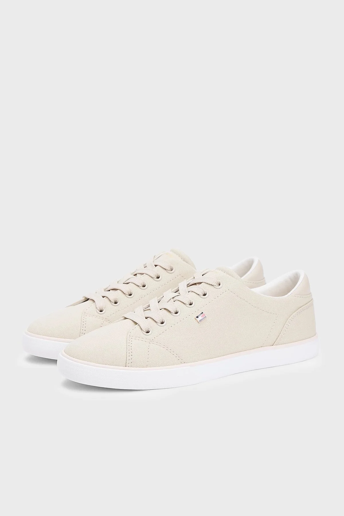 Tommy Hilfiger Logolu Sneaker Kadın Ayakkabı FW0FW09102 ACI BEJ - 3