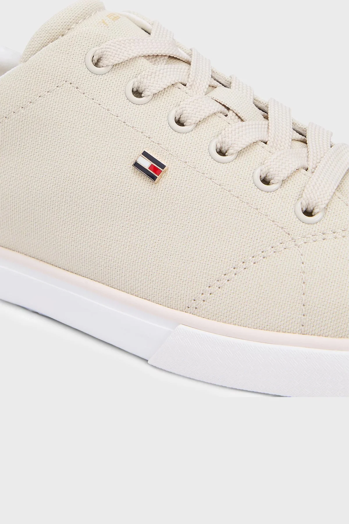 Tommy Hilfiger Logolu Sneaker Kadın Ayakkabı FW0FW09102 ACI BEJ - 5