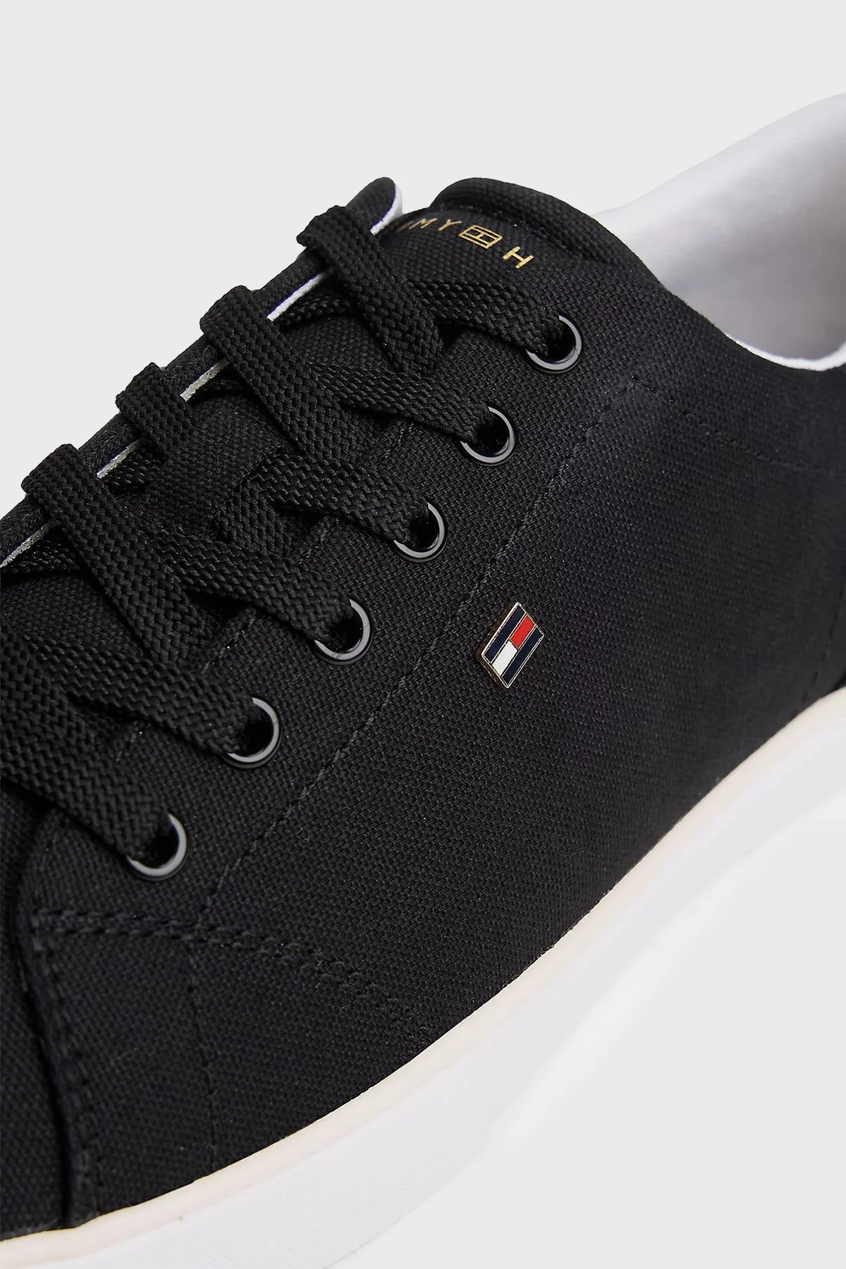 Tommy Hilfiger Logolu Sneaker Kadın Ayakkabı FW0FW09102 BDS SİYAH - 7