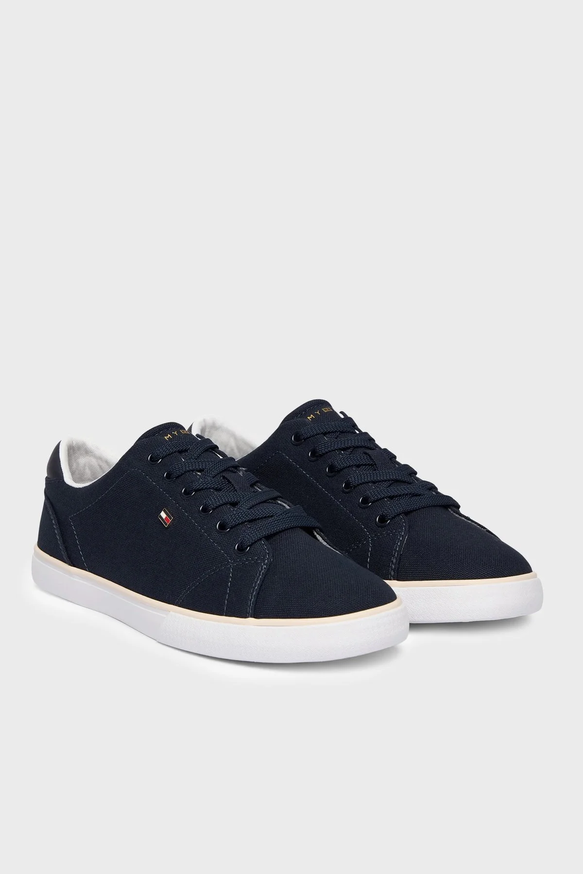 Tommy Hilfiger Logolu Sneaker Kadın Ayakkabı FW0FW09102 DW6 LACİVERT - 2