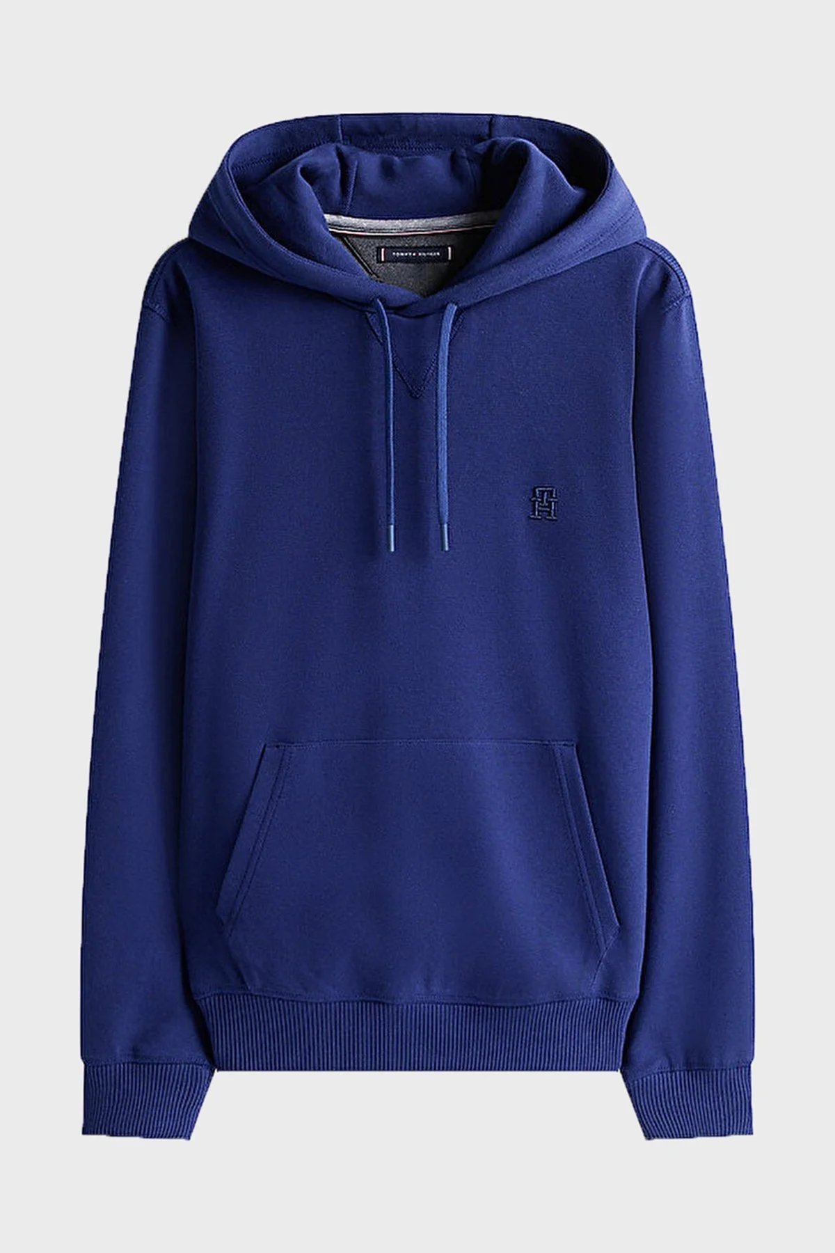 Tommy Hilfiger Logolu Streç Pamuklu Regular Fit Kapüşonlu Erkek Sweat MW0MW39371 C7G MAVİ - 5