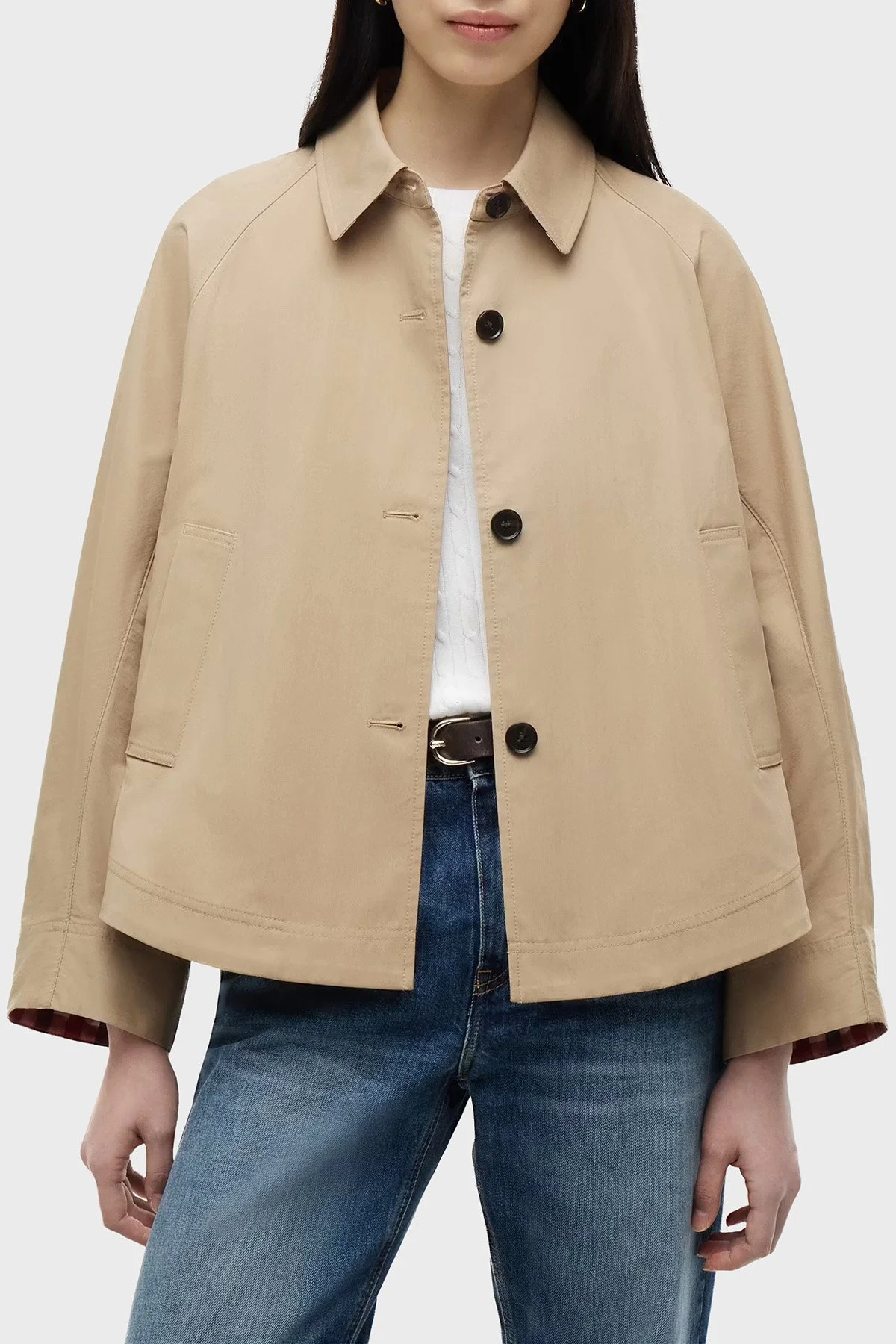 Tommy Hilfiger Logolu Su İtici Regular Fit Ceket Kadın Mont WW0WW49844 AEH Camel - 1