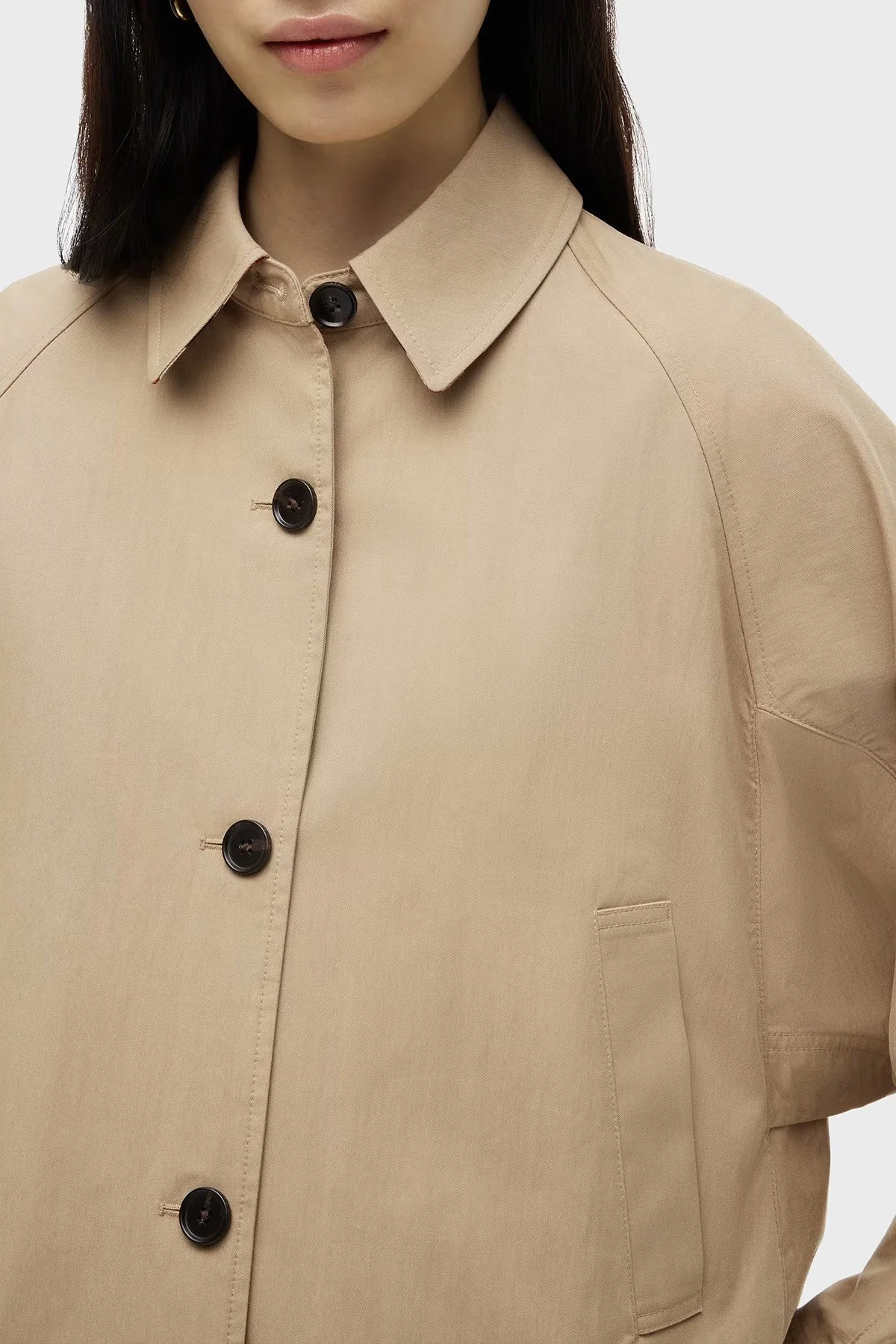 Tommy Hilfiger Logolu Su İtici Regular Fit Ceket Kadın Mont WW0WW49844 AEH Camel - 3