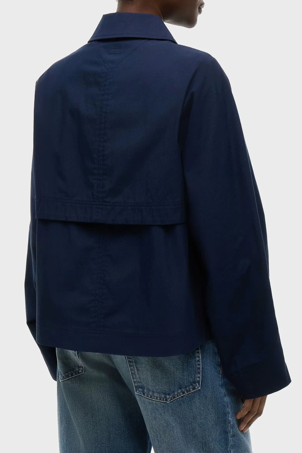 Tommy Hilfiger Logolu Su İtici Regular Fit Ceket Kadın Mont WW0WW49844 C1G Lacivert - 4