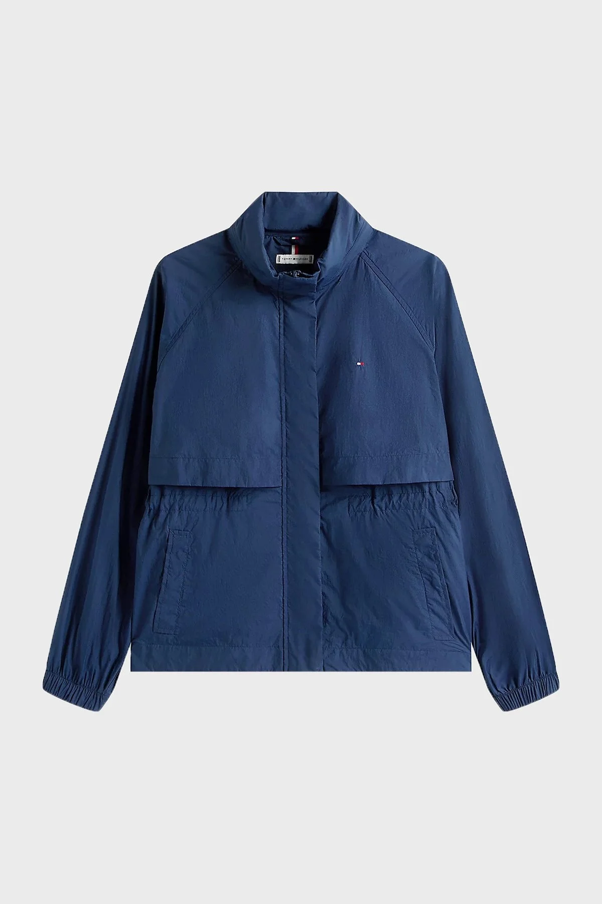Tommy Hilfiger Logolu Su İtici Relaxed Fit Gizlenebilen Kapüşonlu Bayan Ceket WW0WW46444 C1G LACİVERT - 6