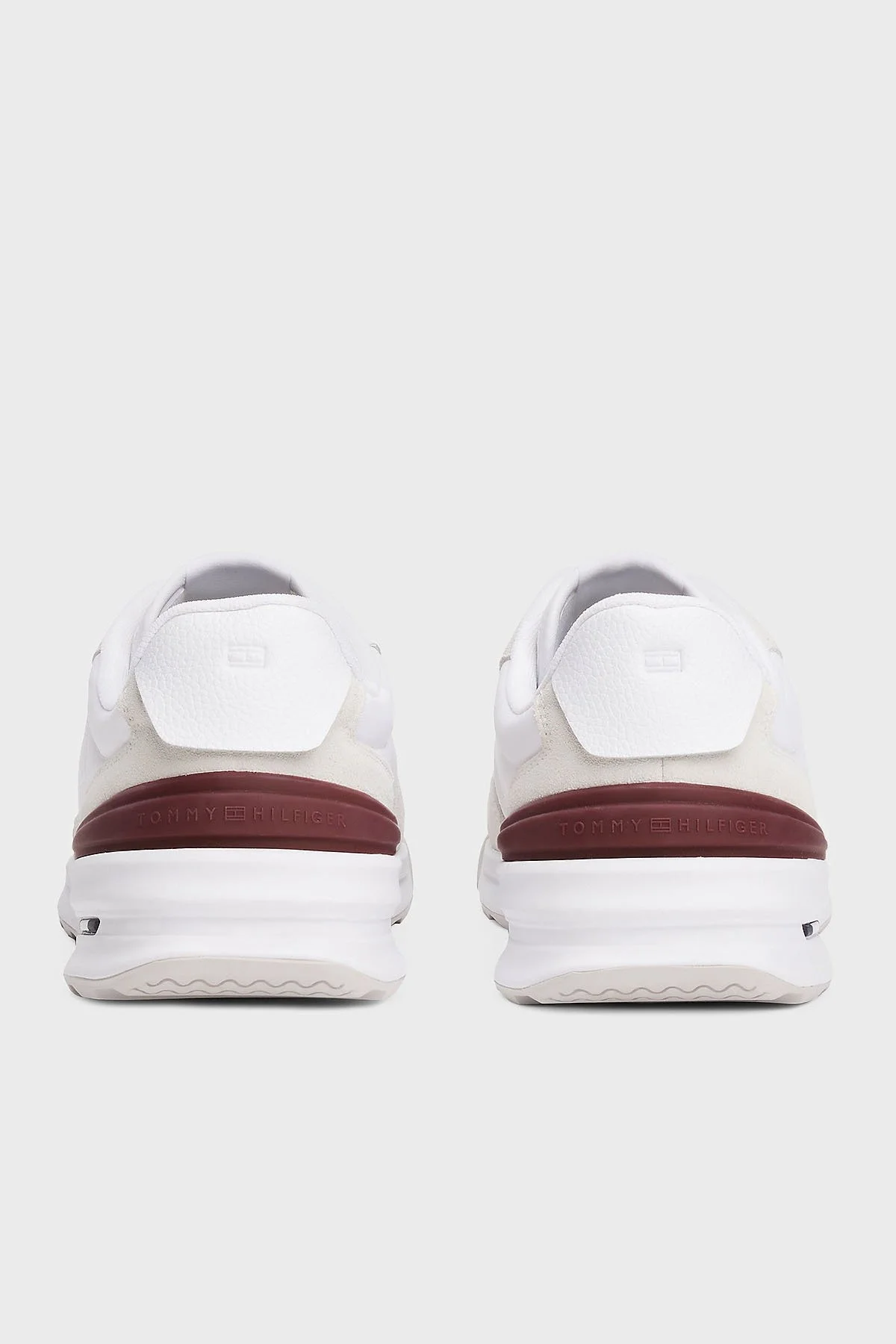 Tommy Hilfiger Logolu Süet Detaylı Sneaker Erkek Ayakkabı FM0FM05425 YBS BEYAZ - 12