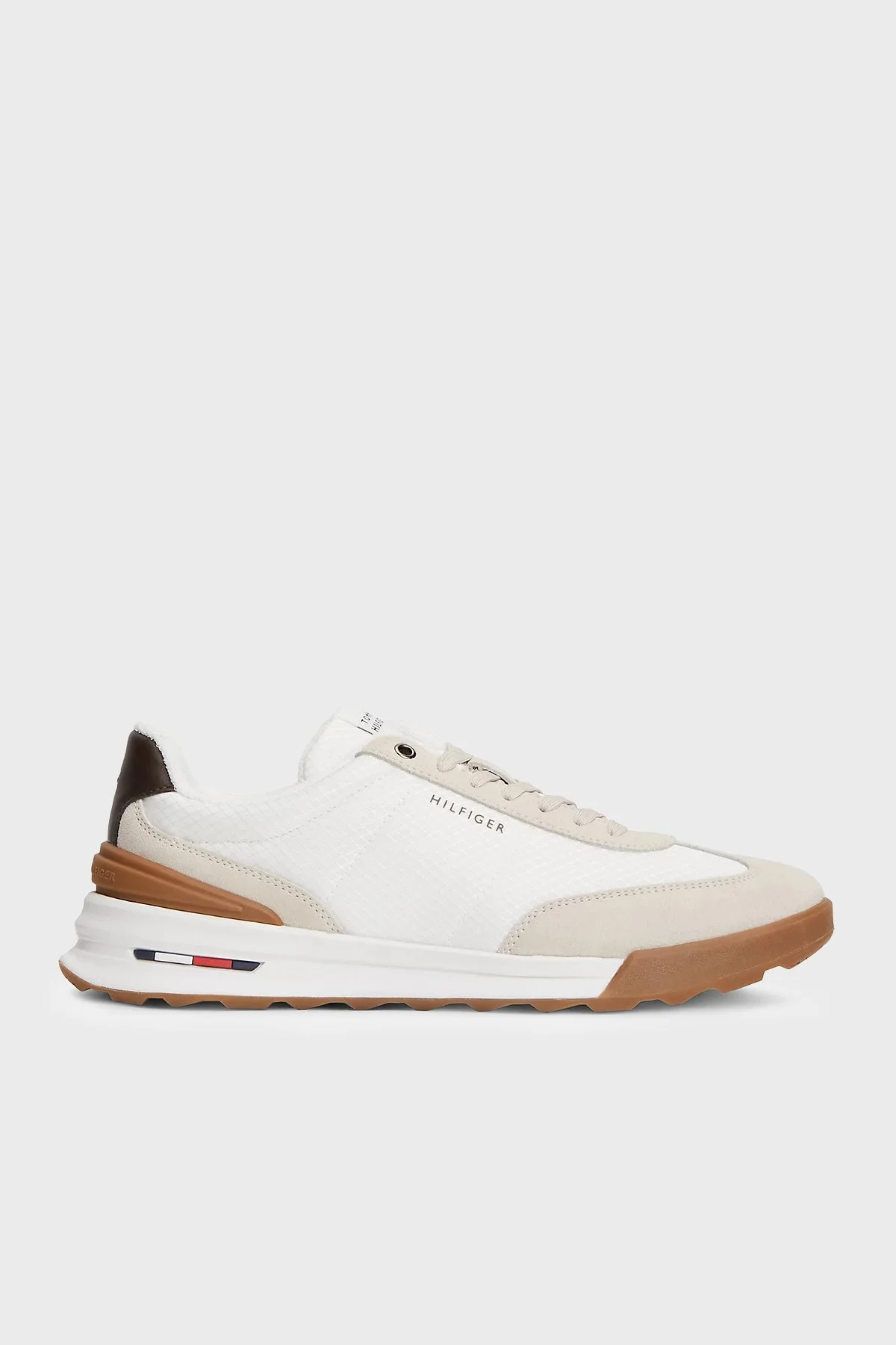 Tommy Hilfiger Logolu Süet Detaylı Sneaker Erkek Ayakkabı FM0FM05908 RA2 Taş - 1