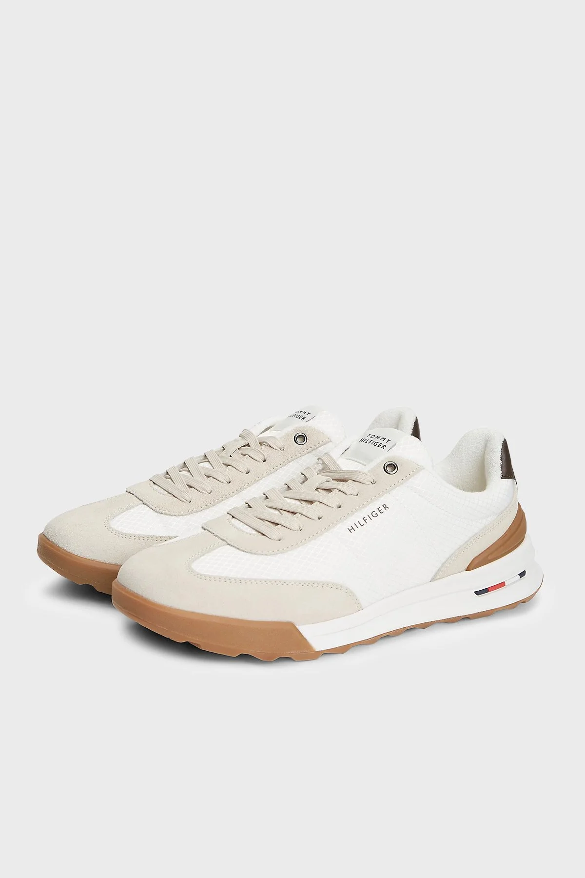 Tommy Hilfiger Logolu Süet Detaylı Sneaker Erkek Ayakkabı FM0FM05908 RA2 Taş - 4