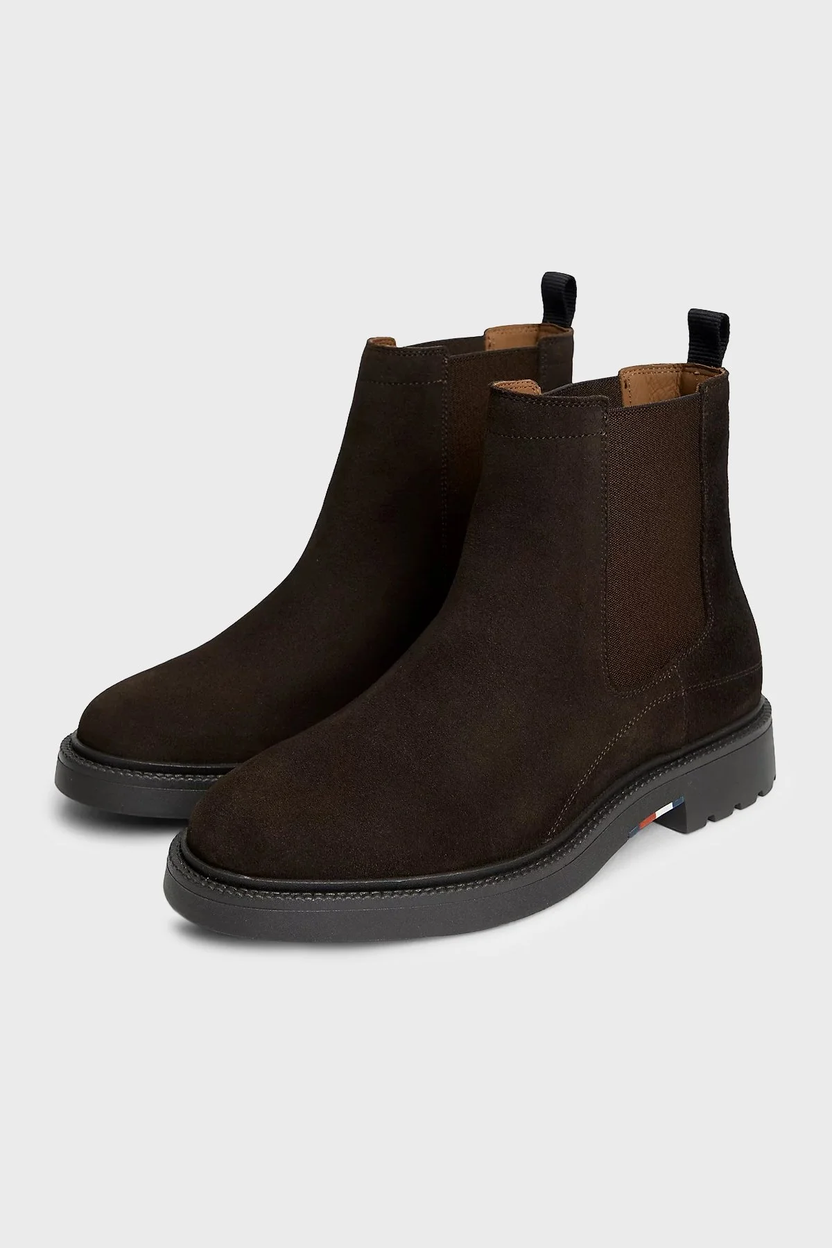 Tommy Hilfiger Logolu Süet Erkek Bot FM0FM05952 GT6 Koyu kahve - 4