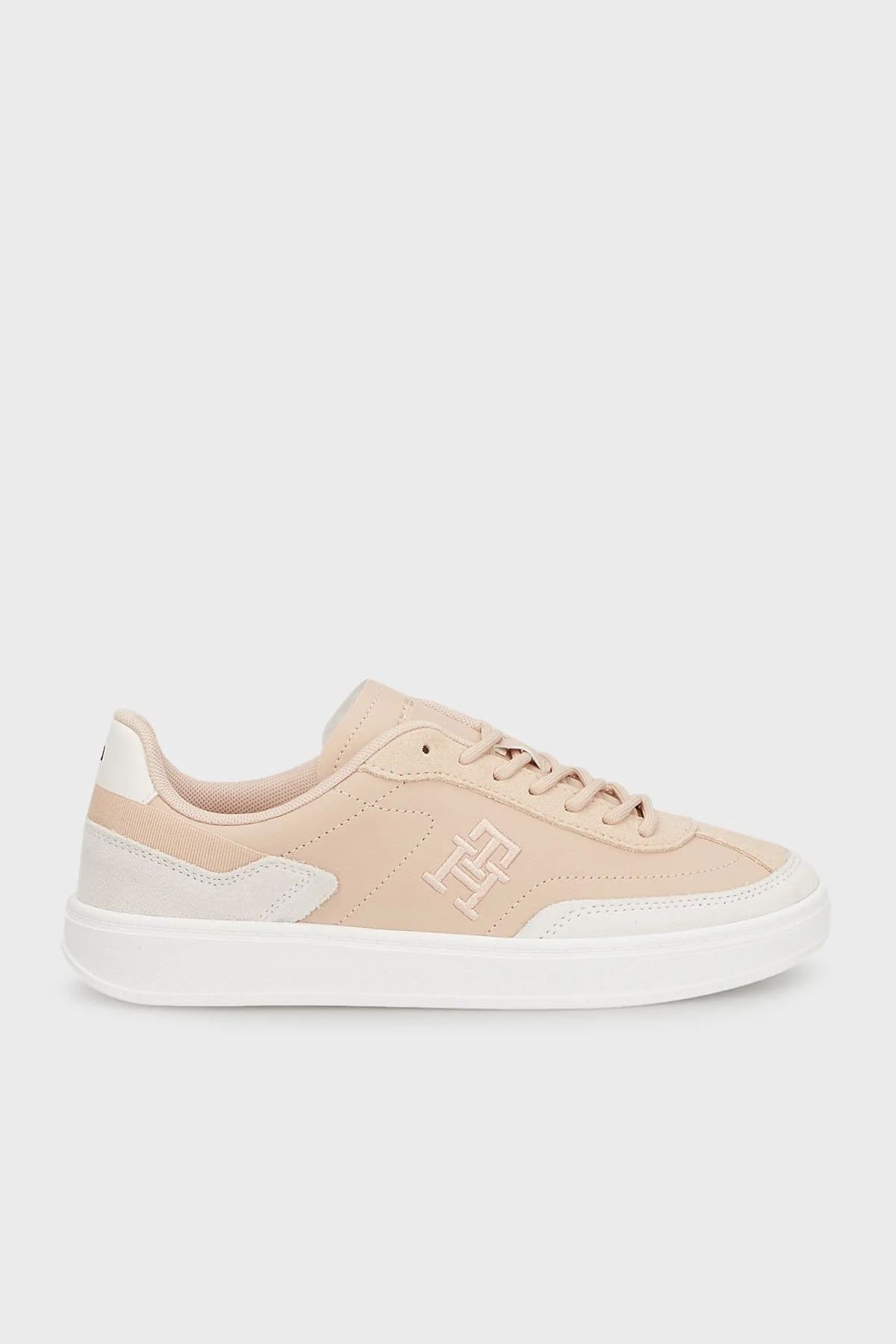 Tommy Hilfiger Logolu Süet Sneaker Kadın Ayakkabı FW0FW08186 TRY PEMBE - 1