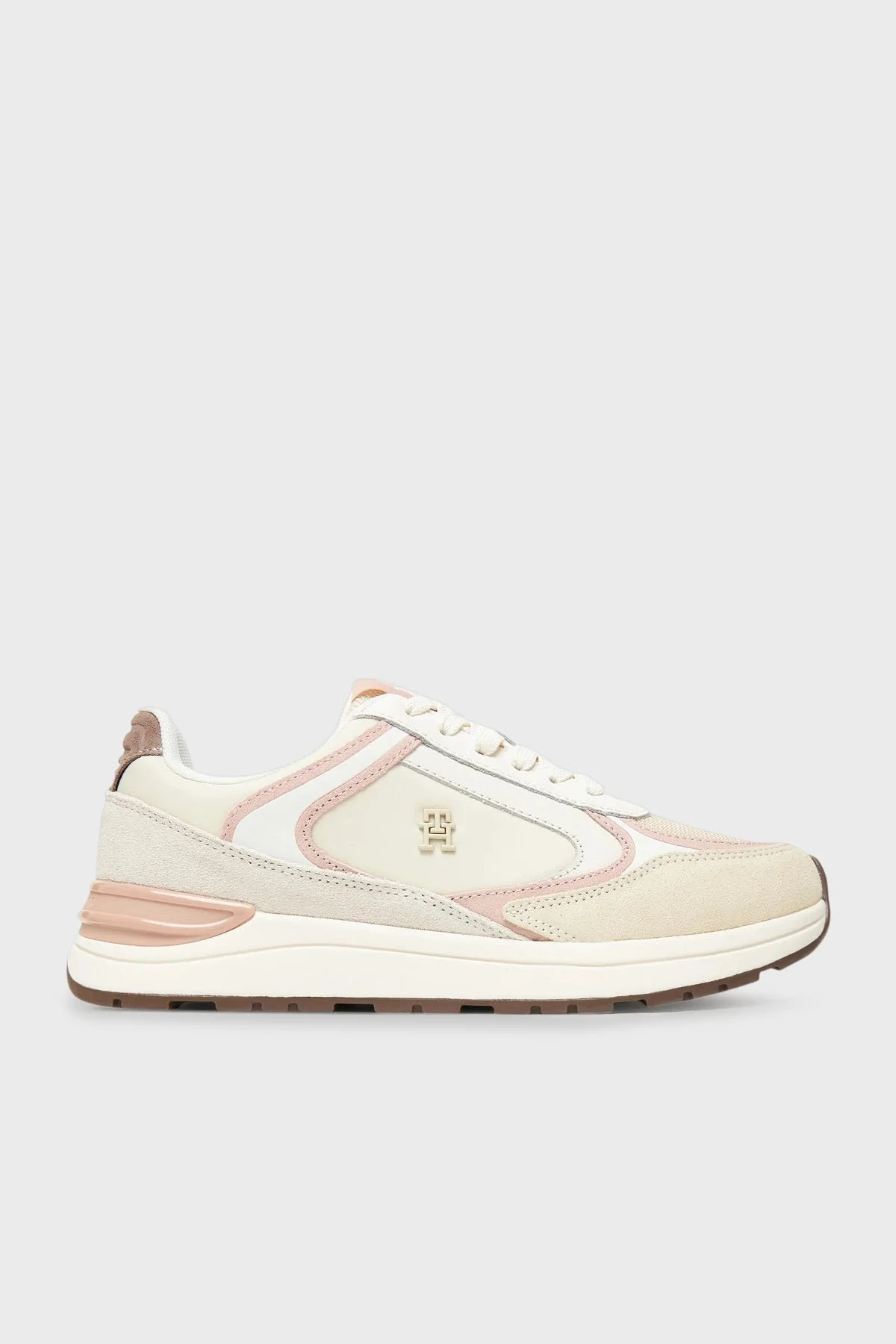 Tommy Hilfiger Logolu Süet Sneaker Bayan Ayakkabı FW0FW08693 0GC BEJ - 1