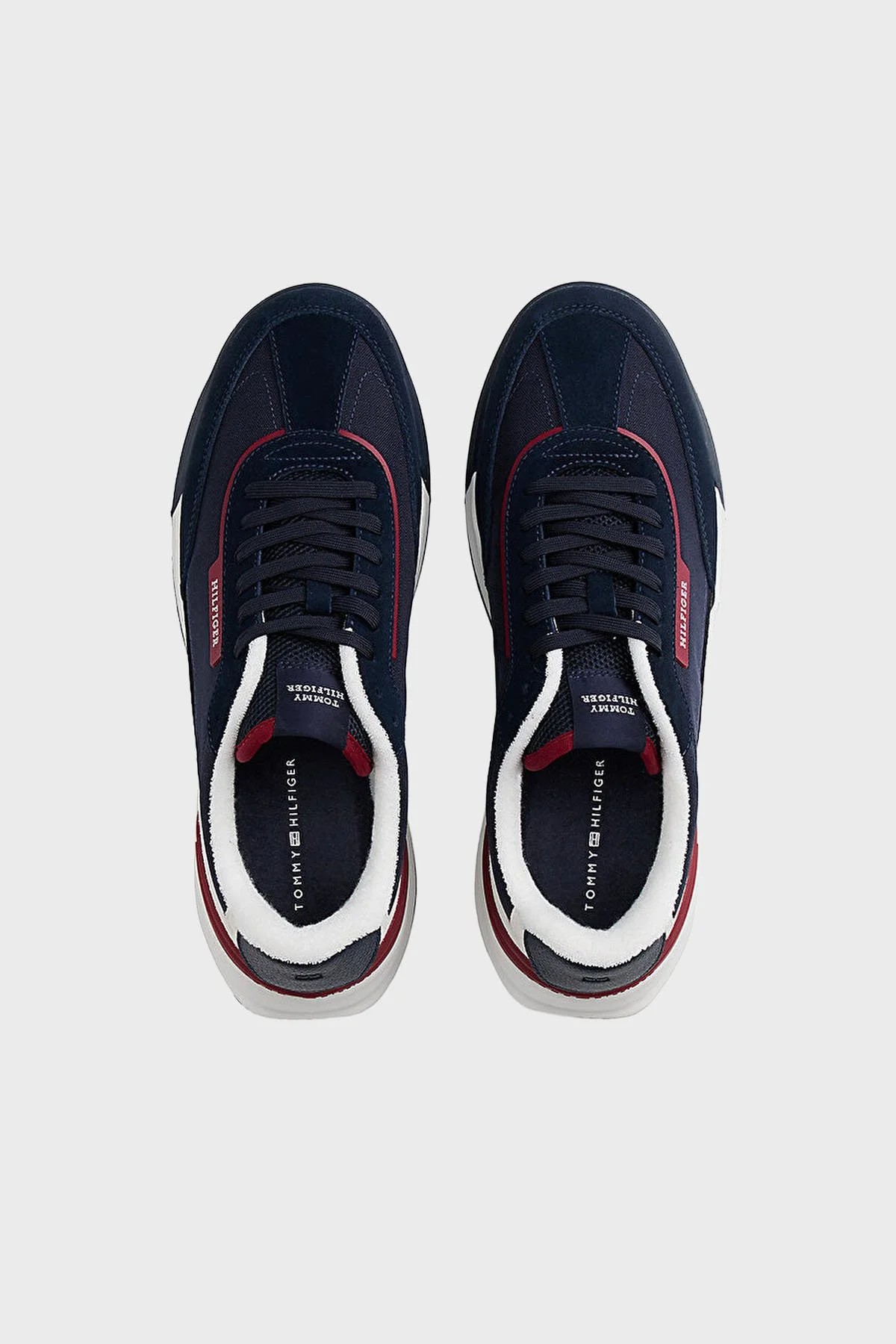 Tommy Hilfiger Logolu Süet Sneaker Erkek Ayakkabı FM0FM05640 DW5 LACİVERT - 4