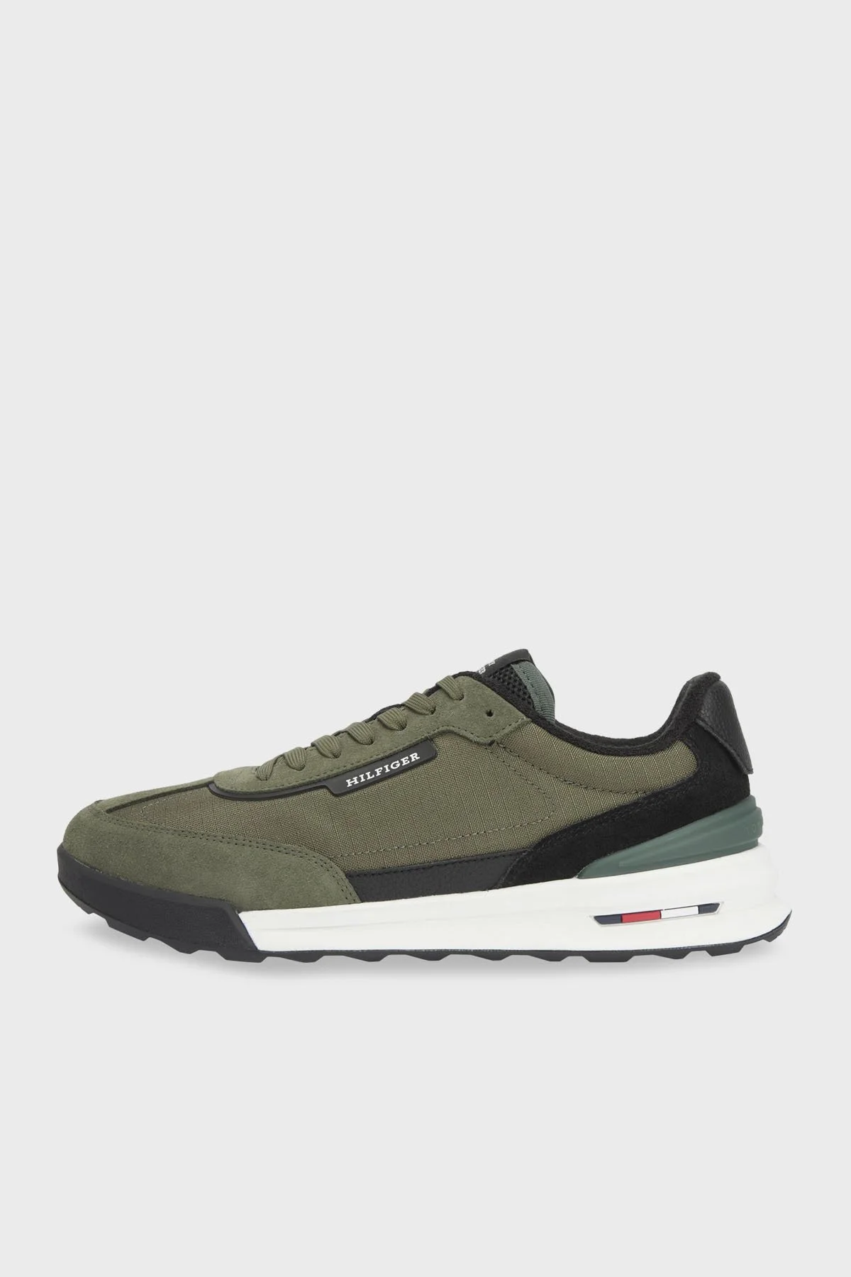 Tommy Hilfiger Logolu Süet Sneaker Erkek Ayakkabı FM0FM05640 RBN KOYU HAKİ - 8