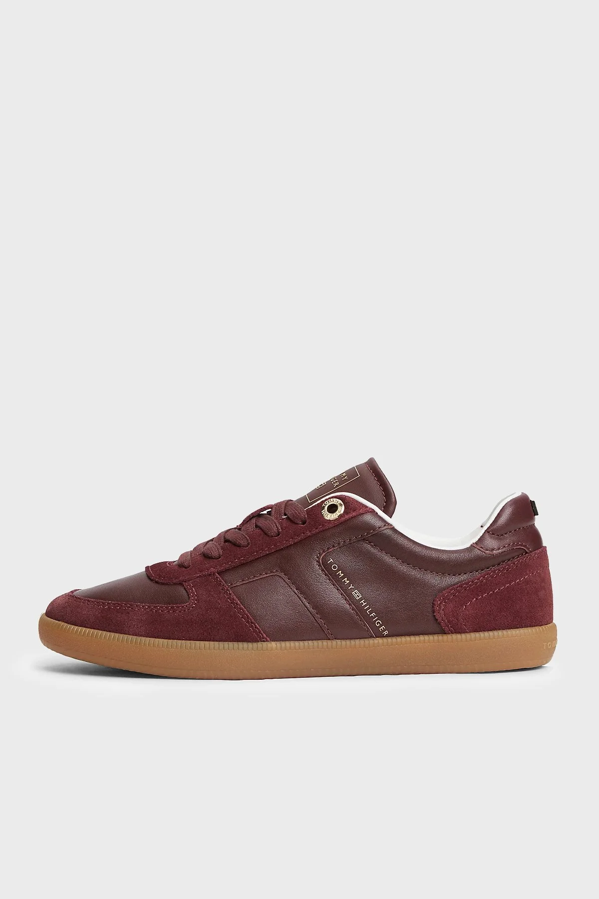 Tommy Hilfiger Logolu Süet Sneaker Kadın Ayakkabı FW0FW09483 XUT Bordo - 3
