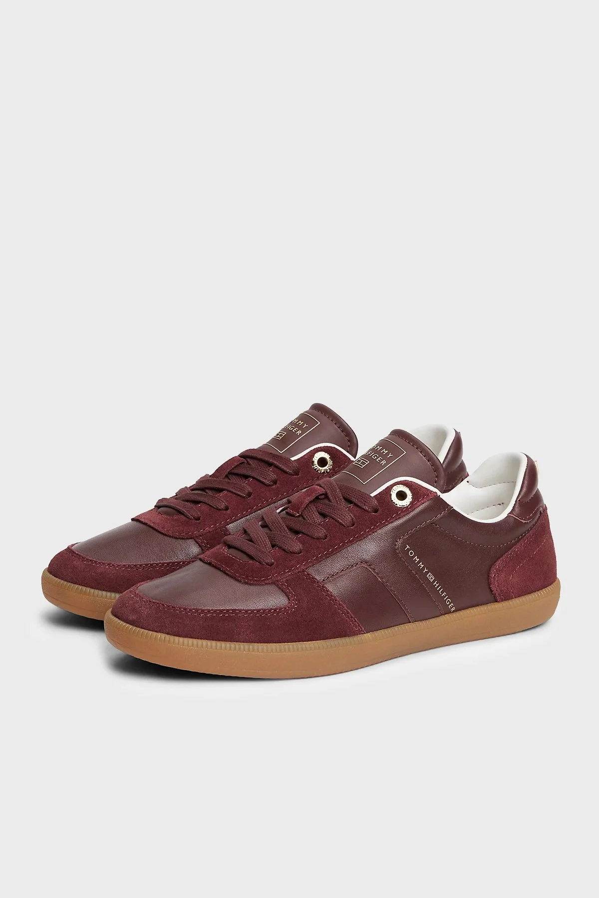 Tommy Hilfiger Logolu Süet Sneaker Kadın Ayakkabı FW0FW09483 XUT Bordo - 4