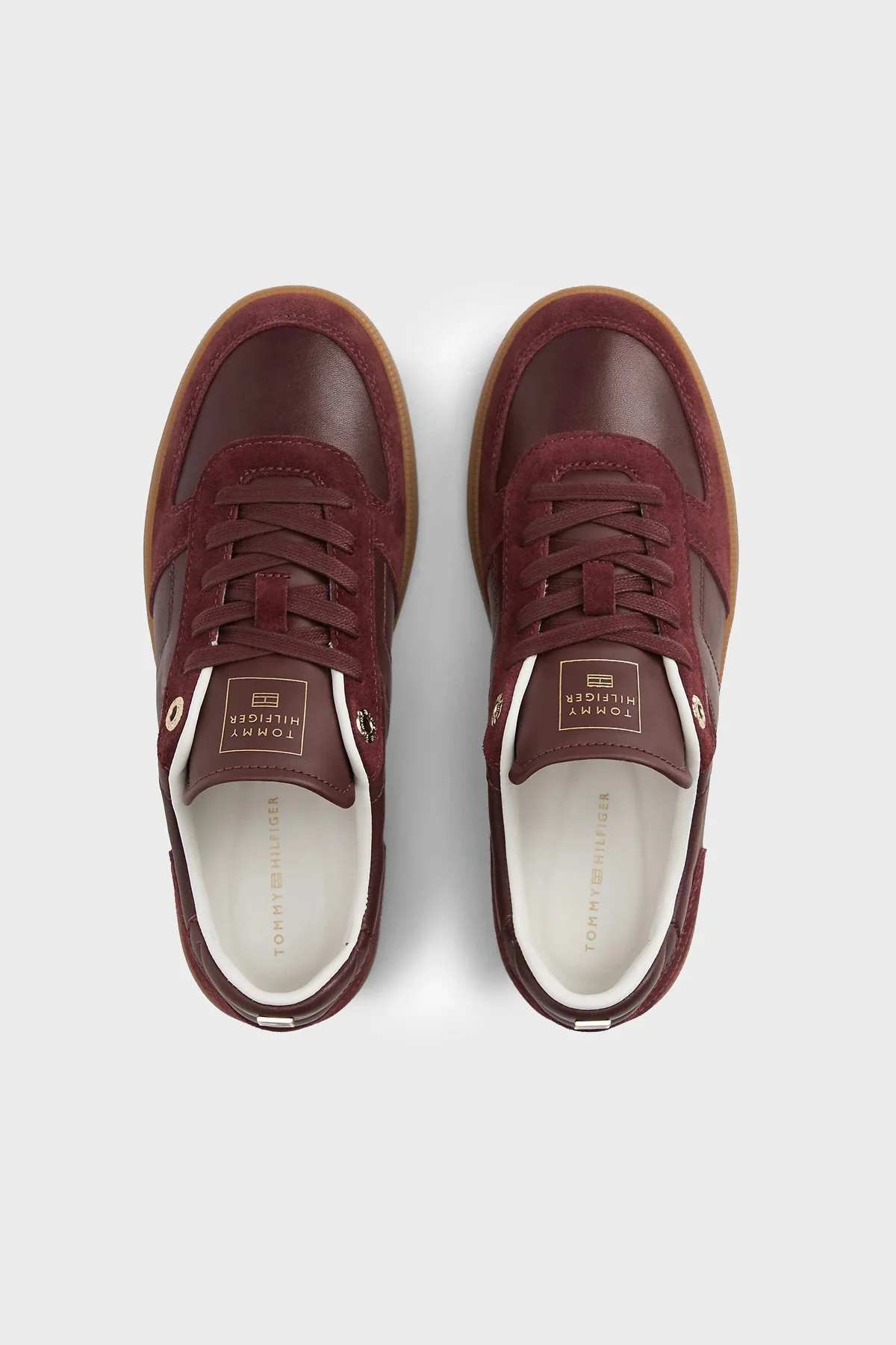 Tommy Hilfiger Logolu Süet Sneaker Kadın Ayakkabı FW0FW09483 XUT Bordo - 5