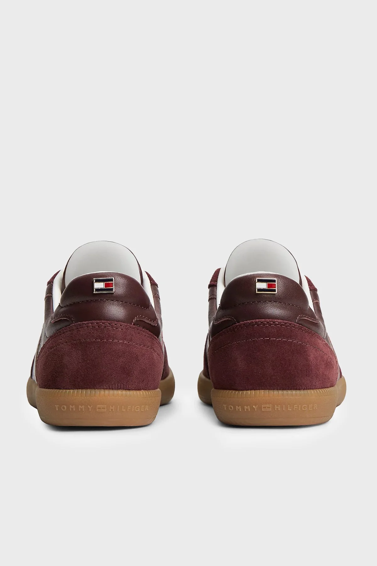 Tommy Hilfiger Logolu Süet Sneaker Kadın Ayakkabı FW0FW09483 XUT Bordo - 6