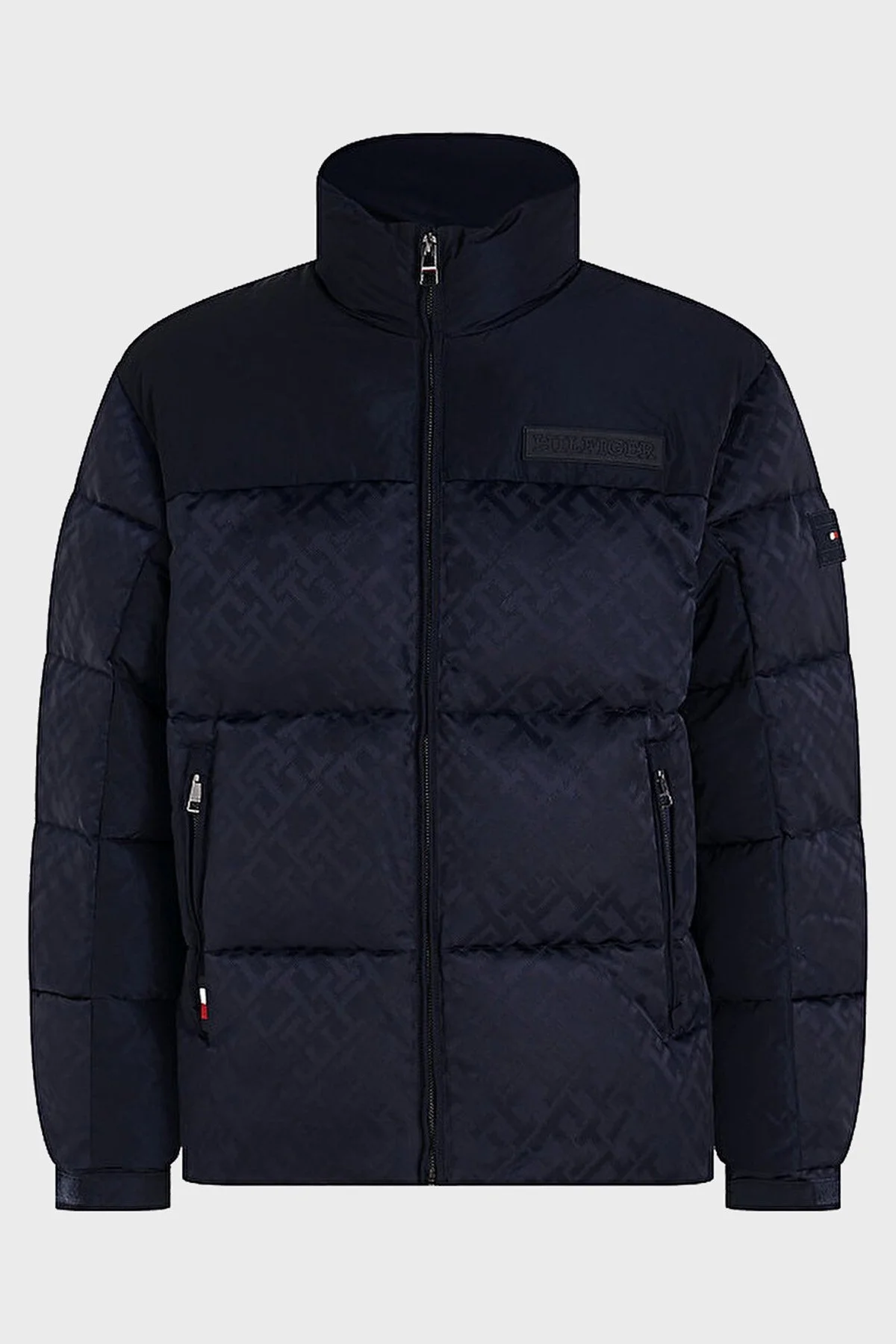 Tommy Hilfiger Logolu Suya Dayanıklı Yalıtımlı Dik Yaka Regular Fit Erkek Mont MW0MW33430 0GY LACİVERT - 5