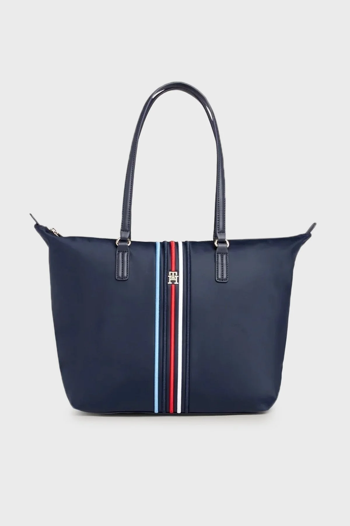 Tommy Hilfiger Logolu Tote Bayan Çanta AW0AW15981 DW6 LACİVERT - 1