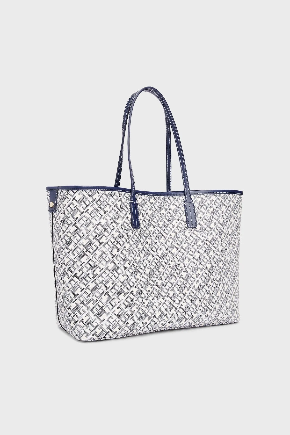 Tommy Hilfiger Logolu Tote Bayan Çanta AW0AW17379 DW6 LACİVERT - 3