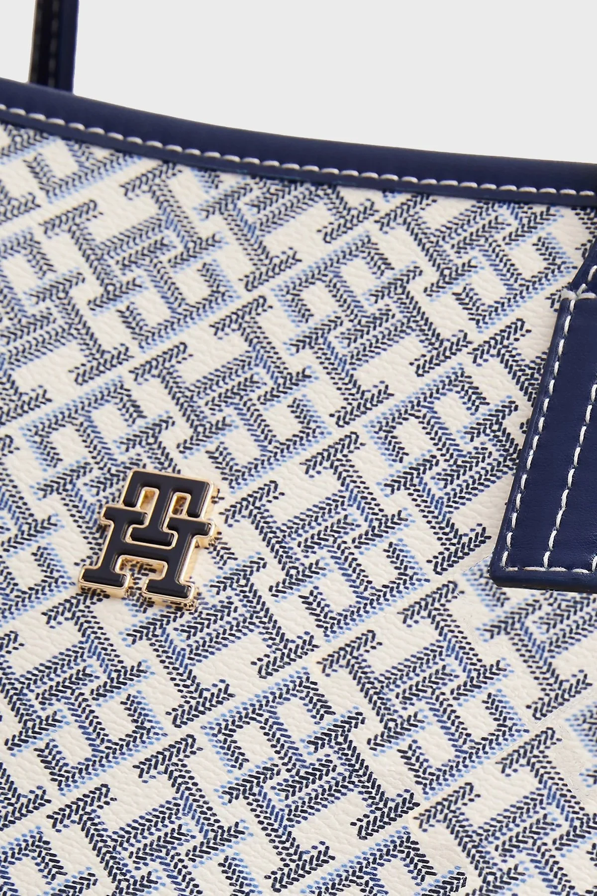 Tommy Hilfiger Logolu Tote Bayan Çanta AW0AW17379 DW6 LACİVERT - 5