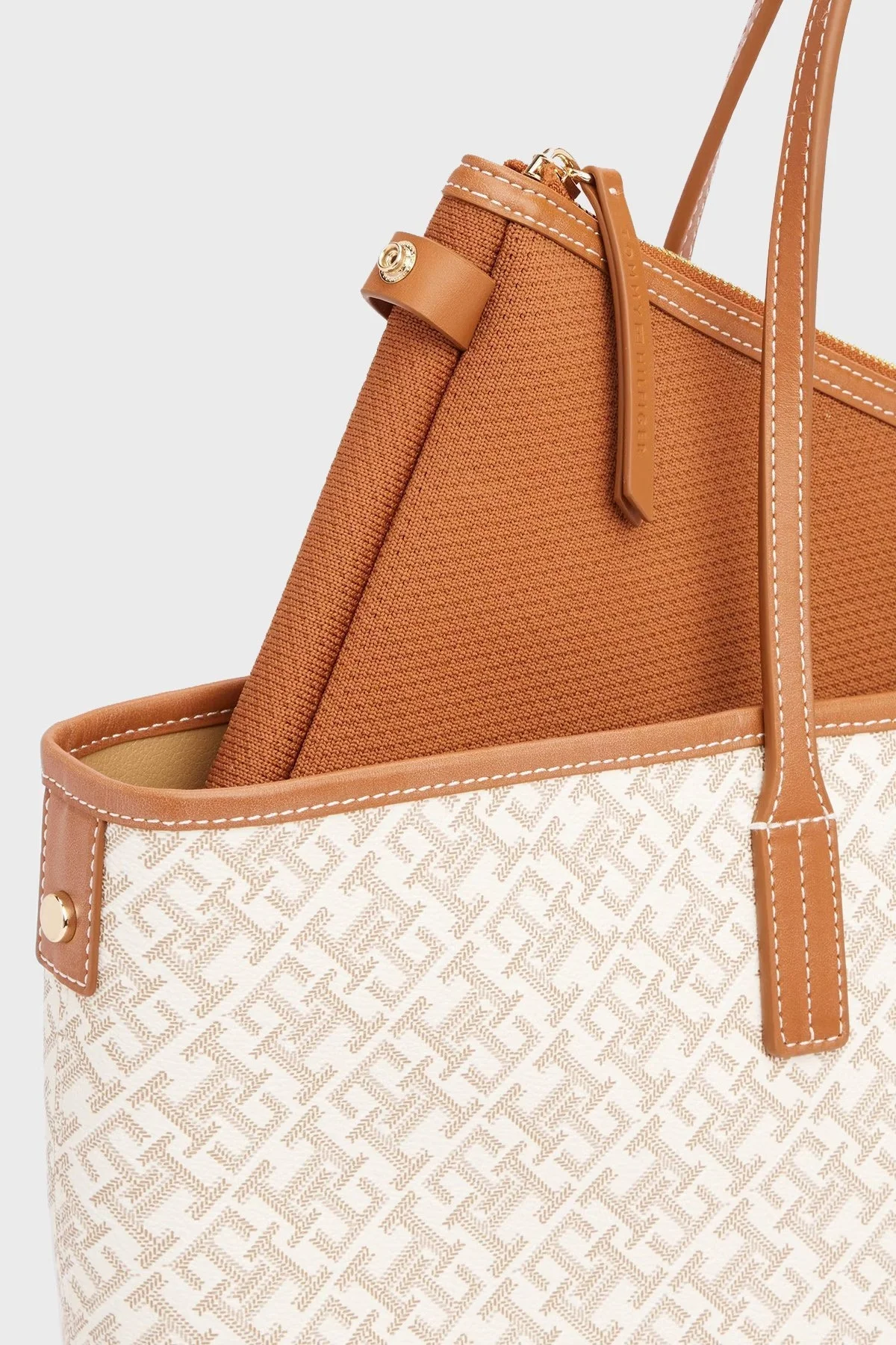 Tommy Hilfiger Logolu Tote Bayan Çanta AW0AW17379 RBC KOYU HAKİ - 4