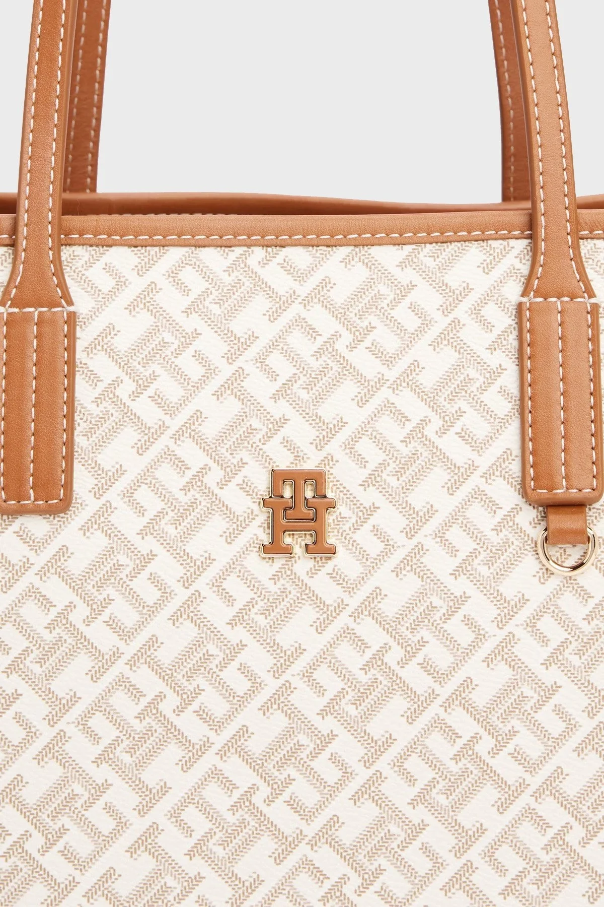 Tommy Hilfiger Logolu Tote Bayan Çanta AW0AW17379 RBC KOYU HAKİ - 5