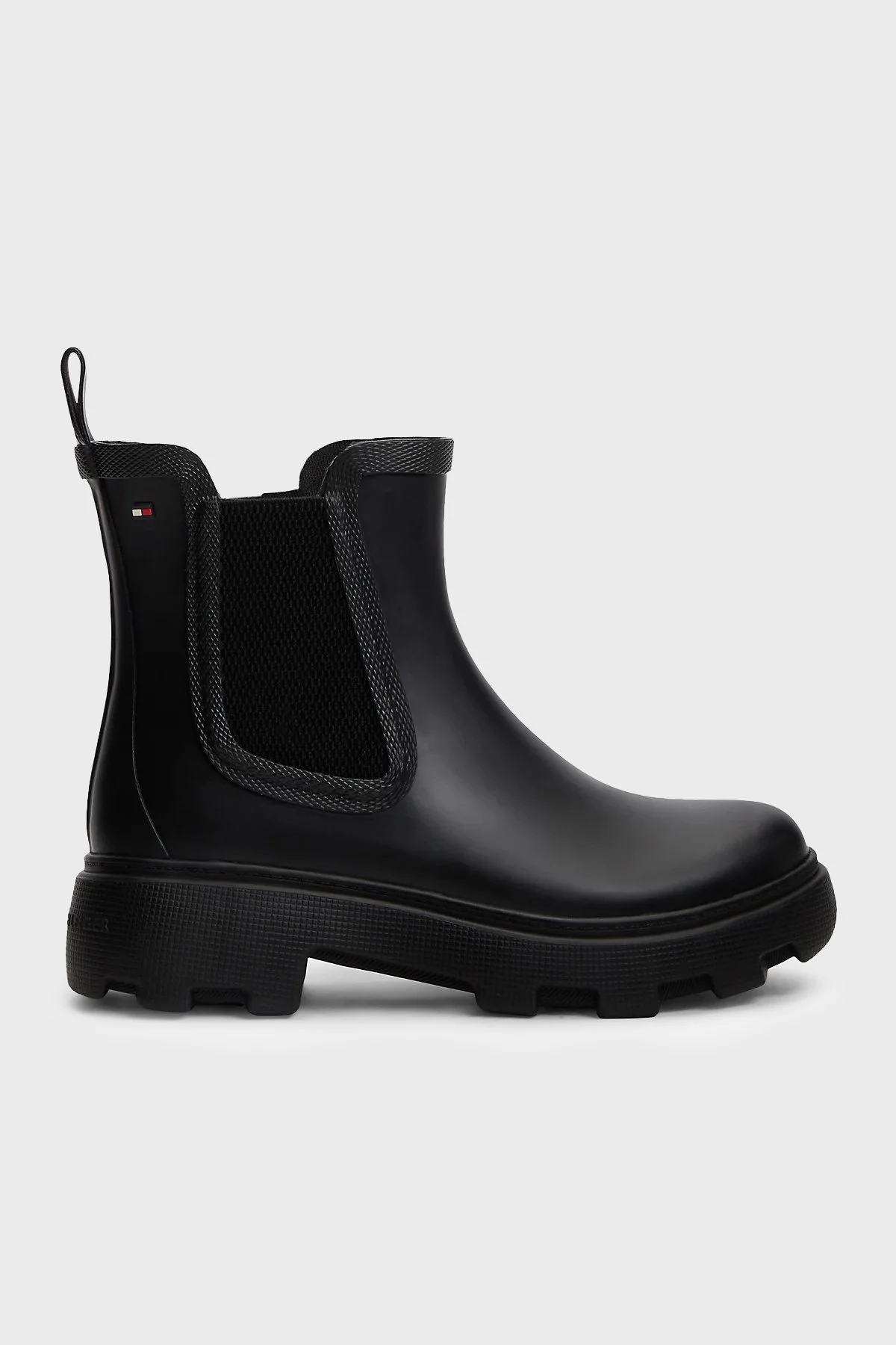 Tommy Hilfiger Logolu Yüksek Taban Kadın Bot FW0FW09387 BDS Siyah - 1