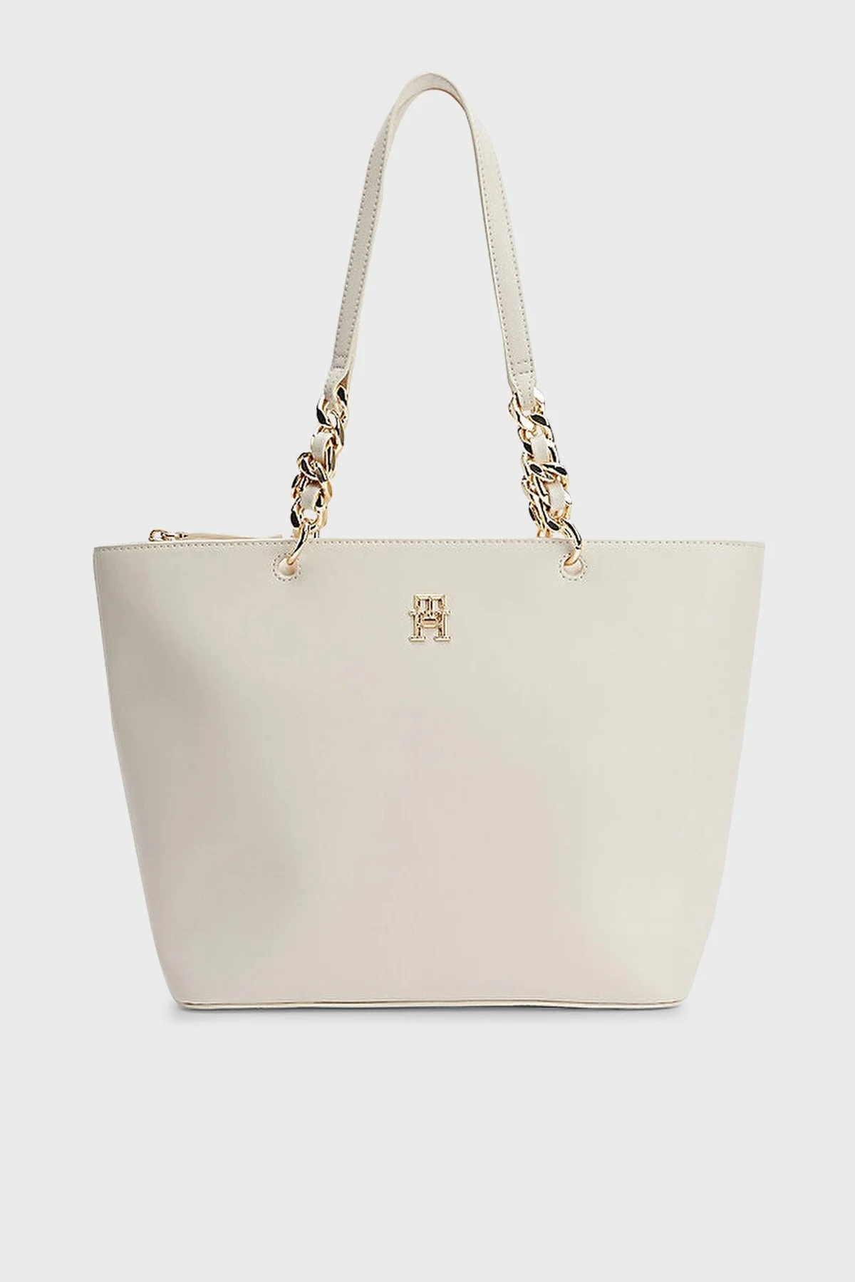 Tommy Hilfiger Logolu Zincir Askılı Bayan Çanta AW0AW14179 AA8 KREM - 1