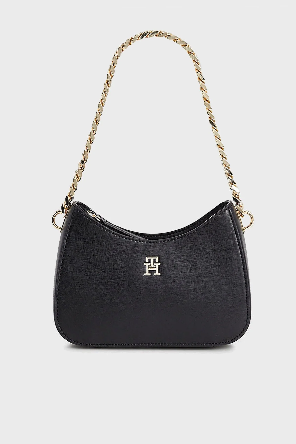Tommy Hilfiger Logolu Zincir Askılı Bayan Çanta AW0AW16079 BDS SİYAH - 1