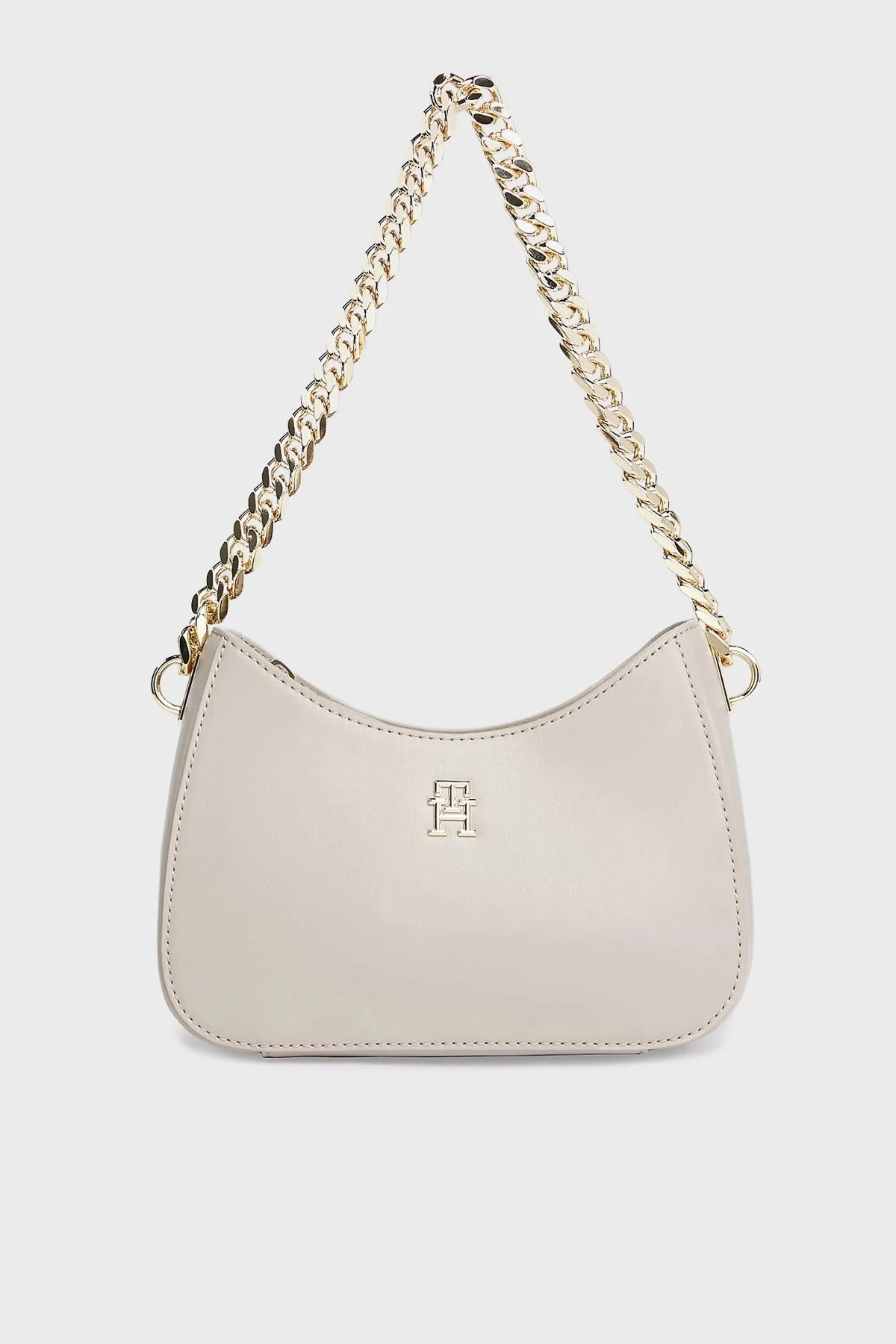 Tommy Hilfiger Logolu Zincir Askılı Bayan Çanta AW0AW16079 PKB GRİ - 1