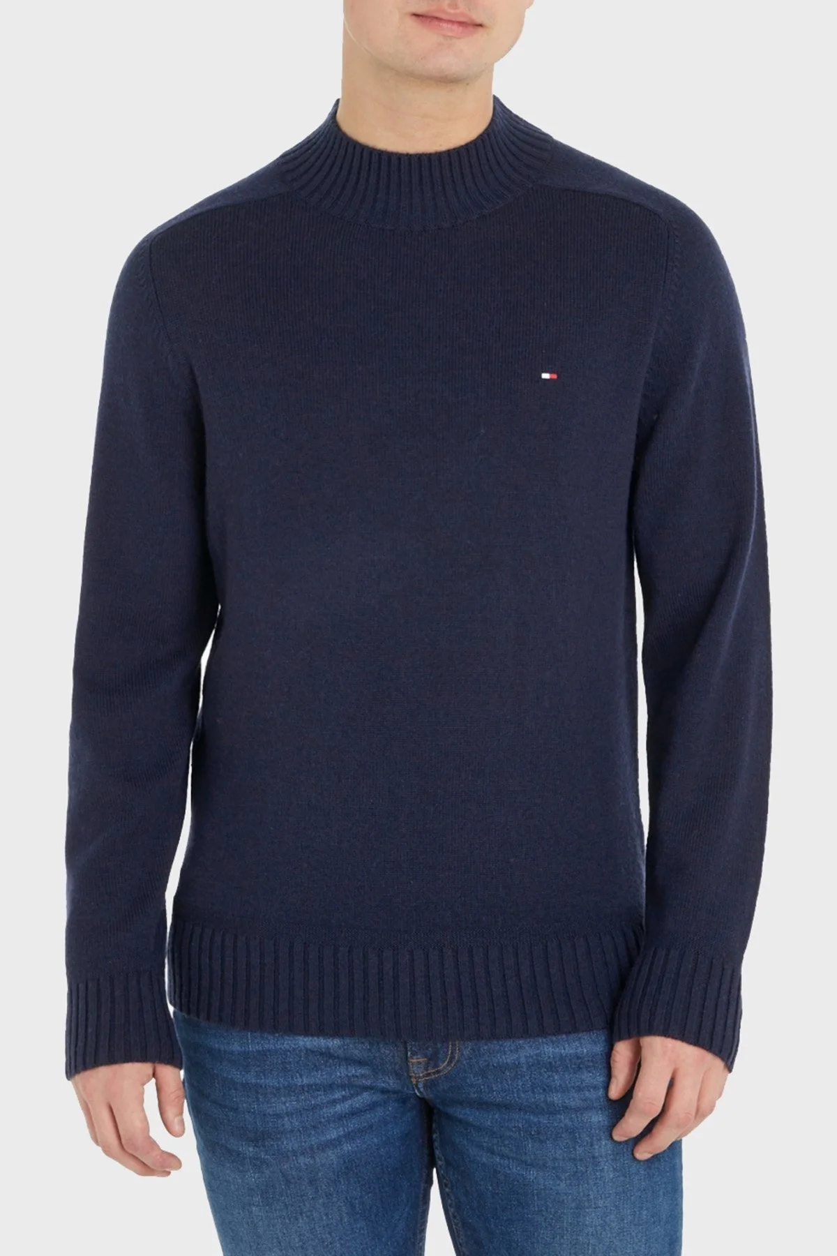 Tommy Hilfiger Merinos Yünü Örgü Erkek Kazak MW0MW33101 DW5 LACİVERT - 1