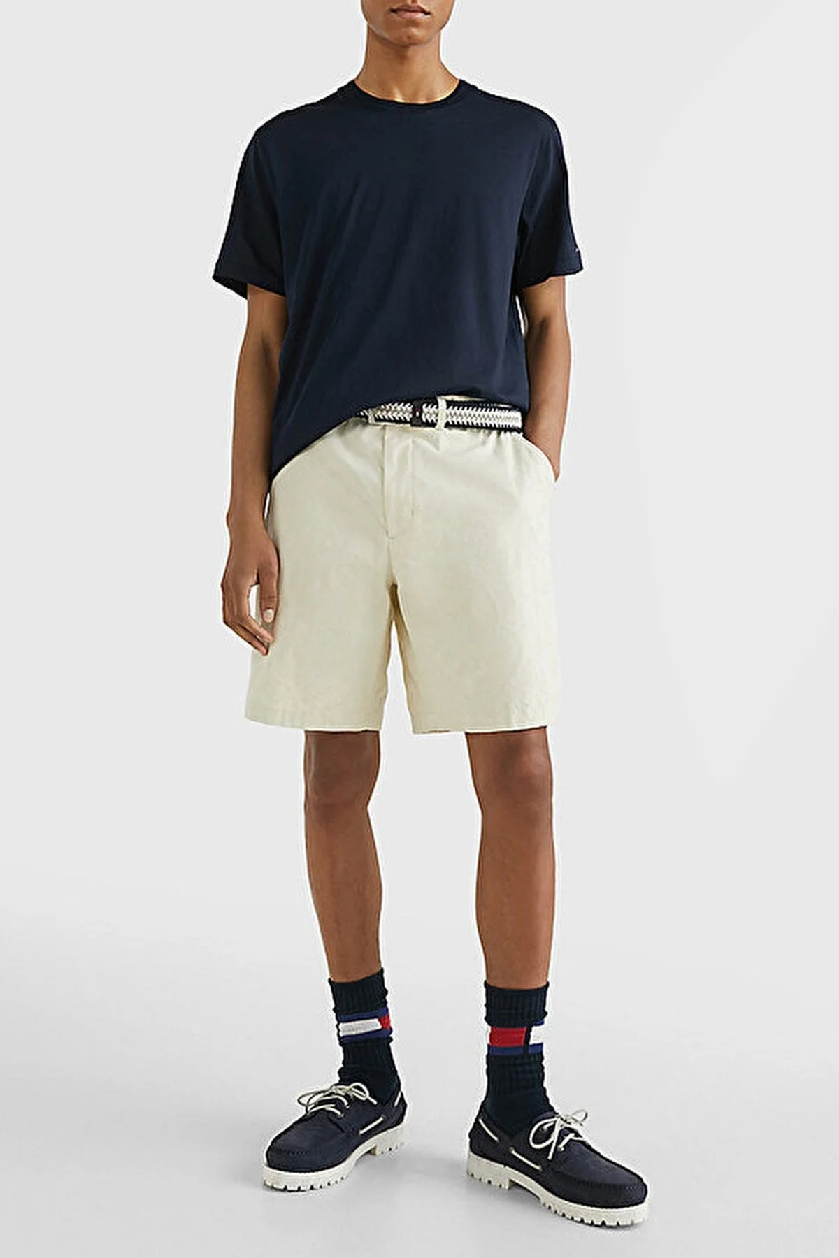 Tommy Hilfiger Merserize Pamuklu Bisiklet Yaka Regular Fit Erkek T Shirt MW0MW30044 DW5 LACİVERT - 6