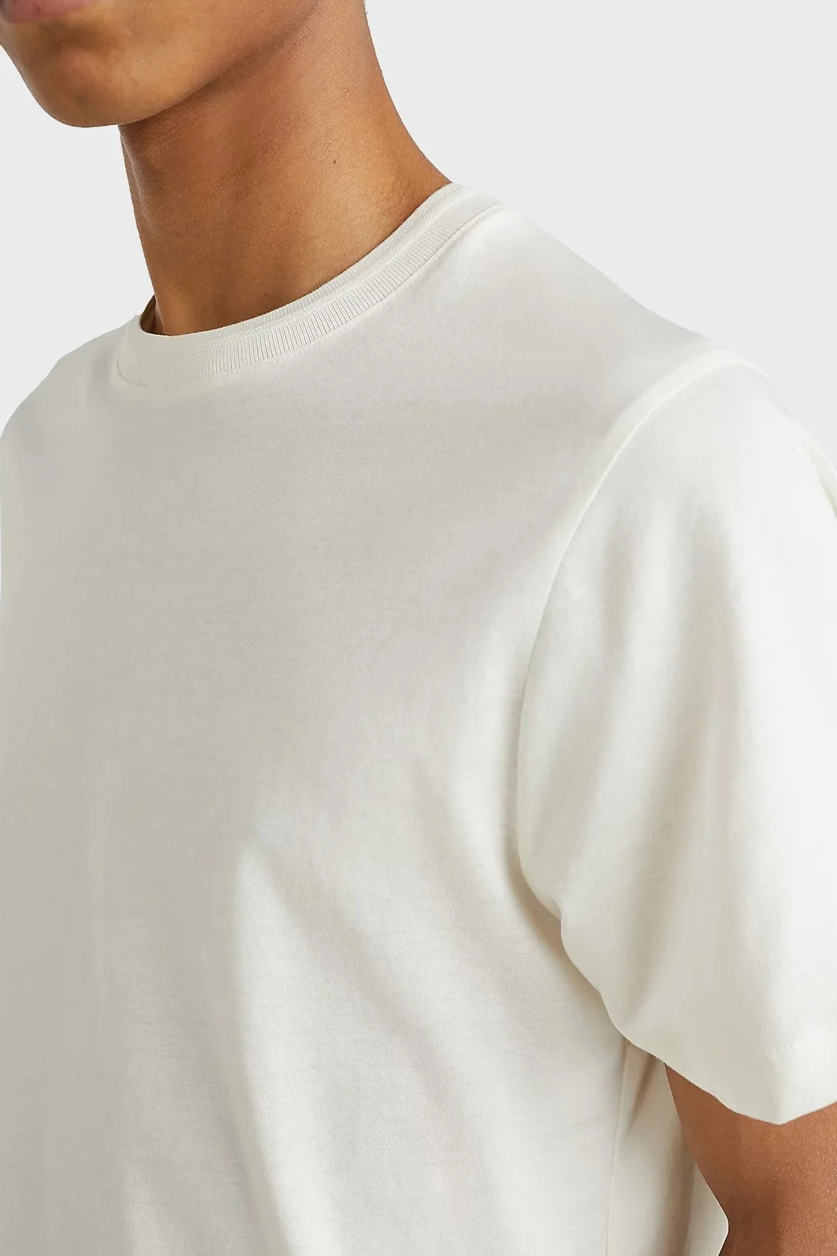 Tommy Hilfiger Merserize Pamuklu Bisiklet Yaka Regular Fit Erkek T Shirt MW0MW30044 YBI BEYAZ - 3
