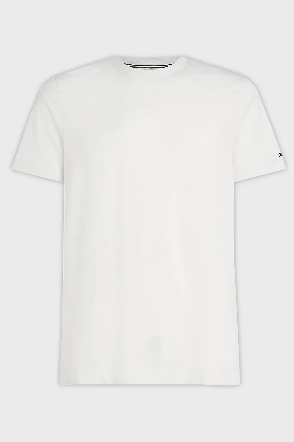 Tommy Hilfiger Merserize Pamuklu Bisiklet Yaka Regular Fit Erkek T Shirt MW0MW30044 YBI BEYAZ - 5