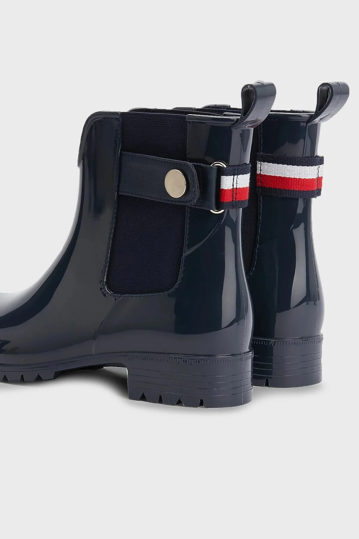 Tommy Hilfiger Metal Detaylı Slip-on Bayan Yağmur Çizmesi FW0FW06777 DW5 LACİVERT - 4