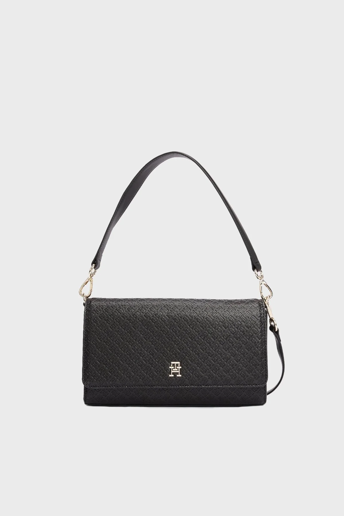 Tommy Hilfiger Monogram Kabartmalı Bayan Çanta AW0AW16933 BDS SİYAH - 1