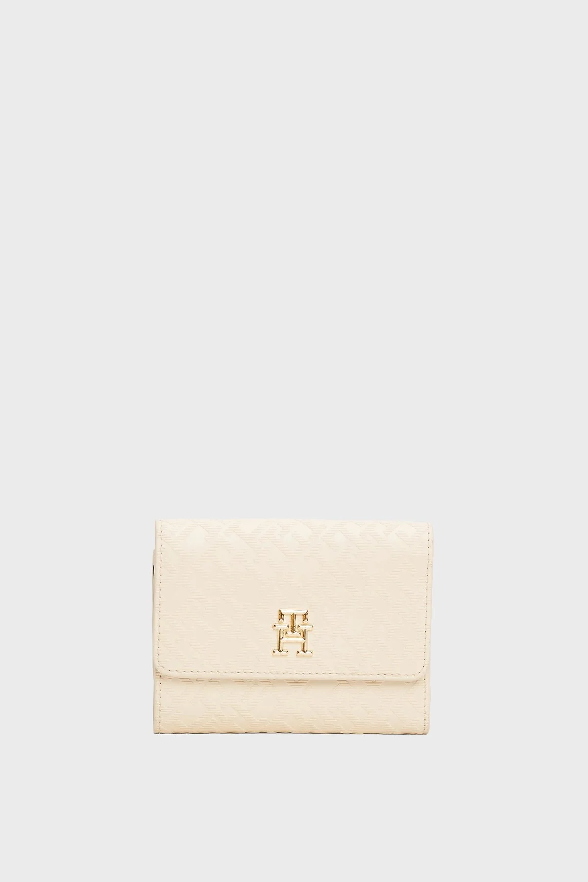 Tommy Hilfiger Monogram Logo Baskılı Bayan Cüzdan AW0AW17257 AA8 BEJ - 1