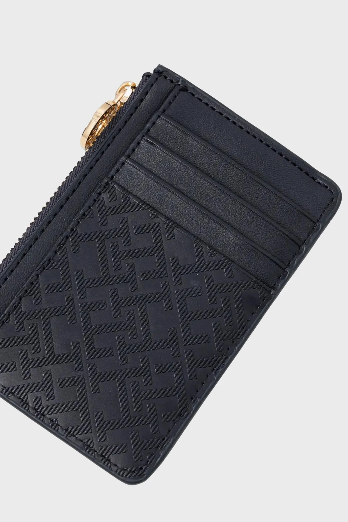 Tommy Hilfiger Monogram Logo Baskılı Fermuarlı Bayan Kartlık AW0AW17401 DW6 LACİVERT - 2