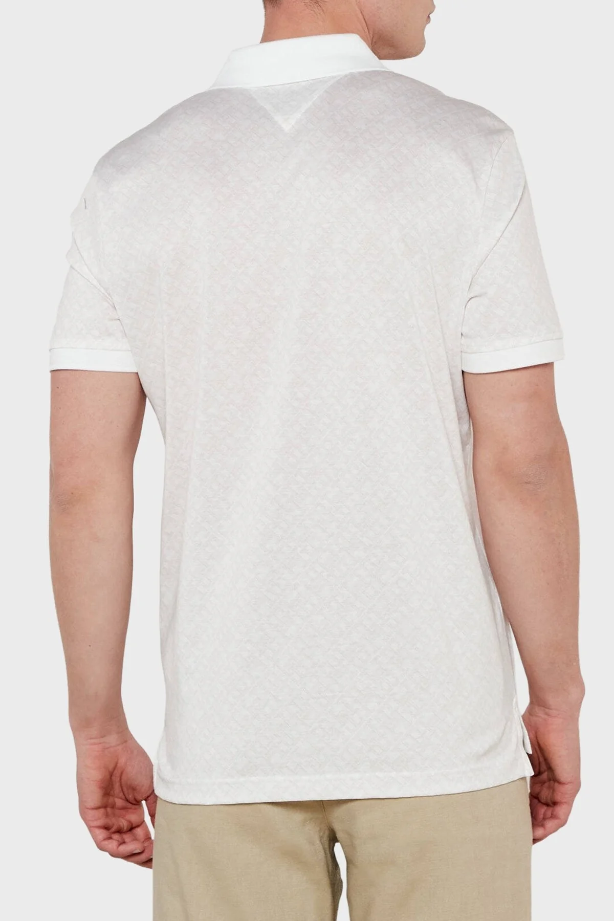 Tommy Hilfiger Monogram Logolu % 100 Pamuk Regular Fit Düğmeli Erkek Polo Yaka T Shirt MW0MW39218 0K5 BEYAZ - 7