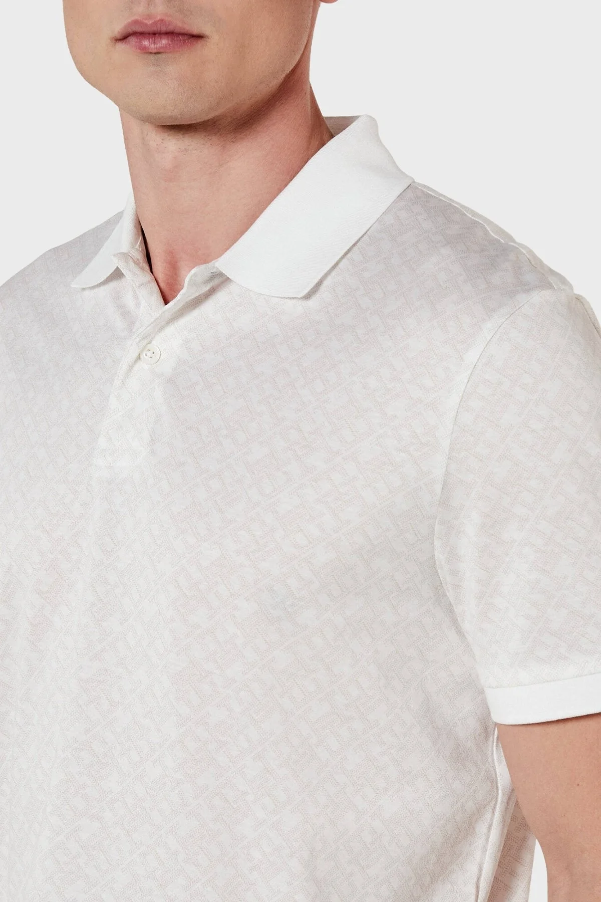 Tommy Hilfiger Monogram Logolu % 100 Pamuk Regular Fit Düğmeli Erkek Polo Yaka T Shirt MW0MW39218 0K5 BEYAZ - 8