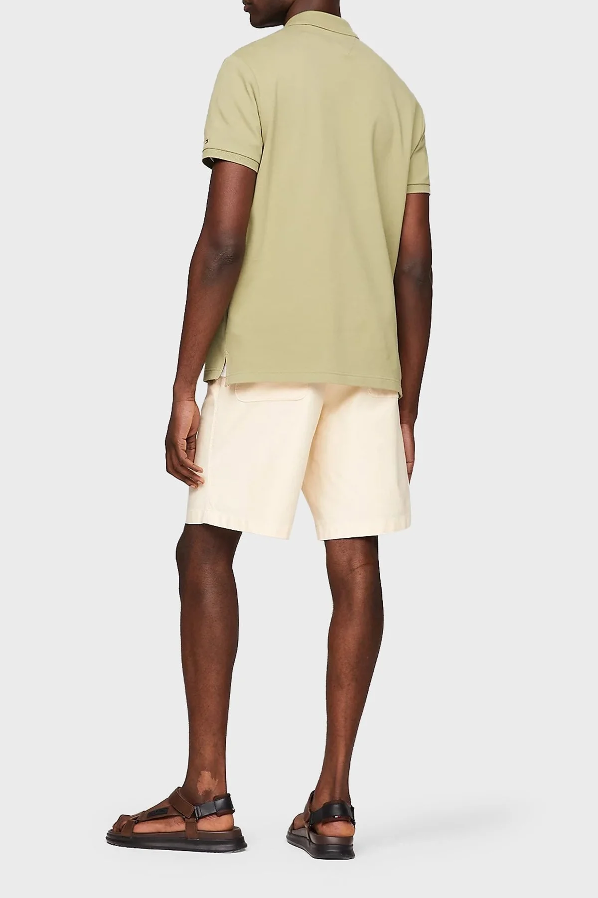 Tommy Hilfiger Monogram Logolu % 100 Pamuk Regular Fit Erkek Polo Yaka T Shirt MW0MW34771 L9F HAKİ - 3