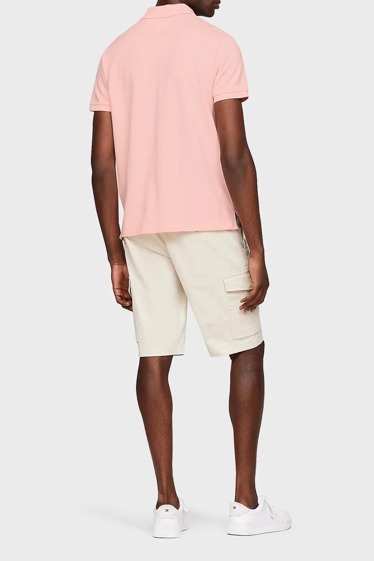 Tommy Hilfiger Monogram Logolu % 100 Pamuk Regular Fit Erkek Polo Yaka T Shirt MW0MW34771 TJS PEMBE - 4