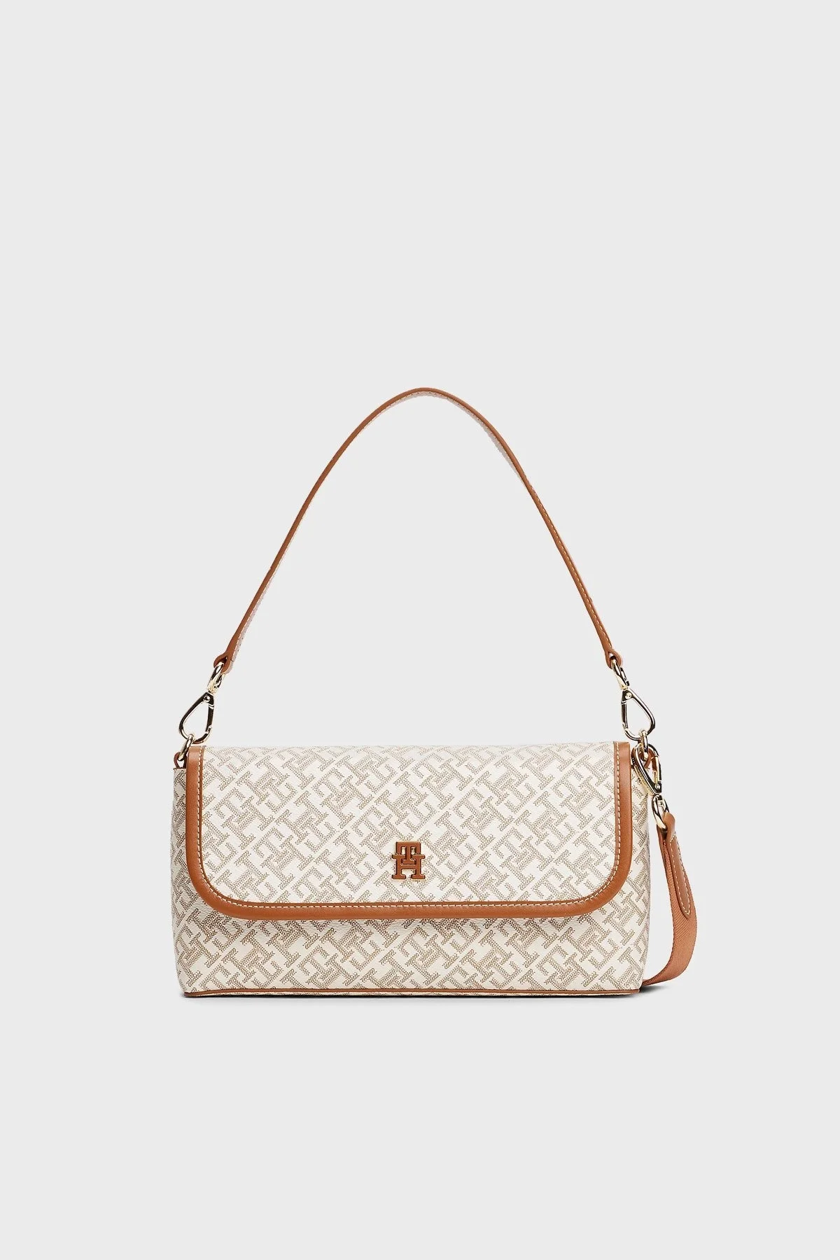 Tommy Hilfiger Monogram Logolu Bayan Çanta AW0AW17341 RBC KOYU HAKİ - 1