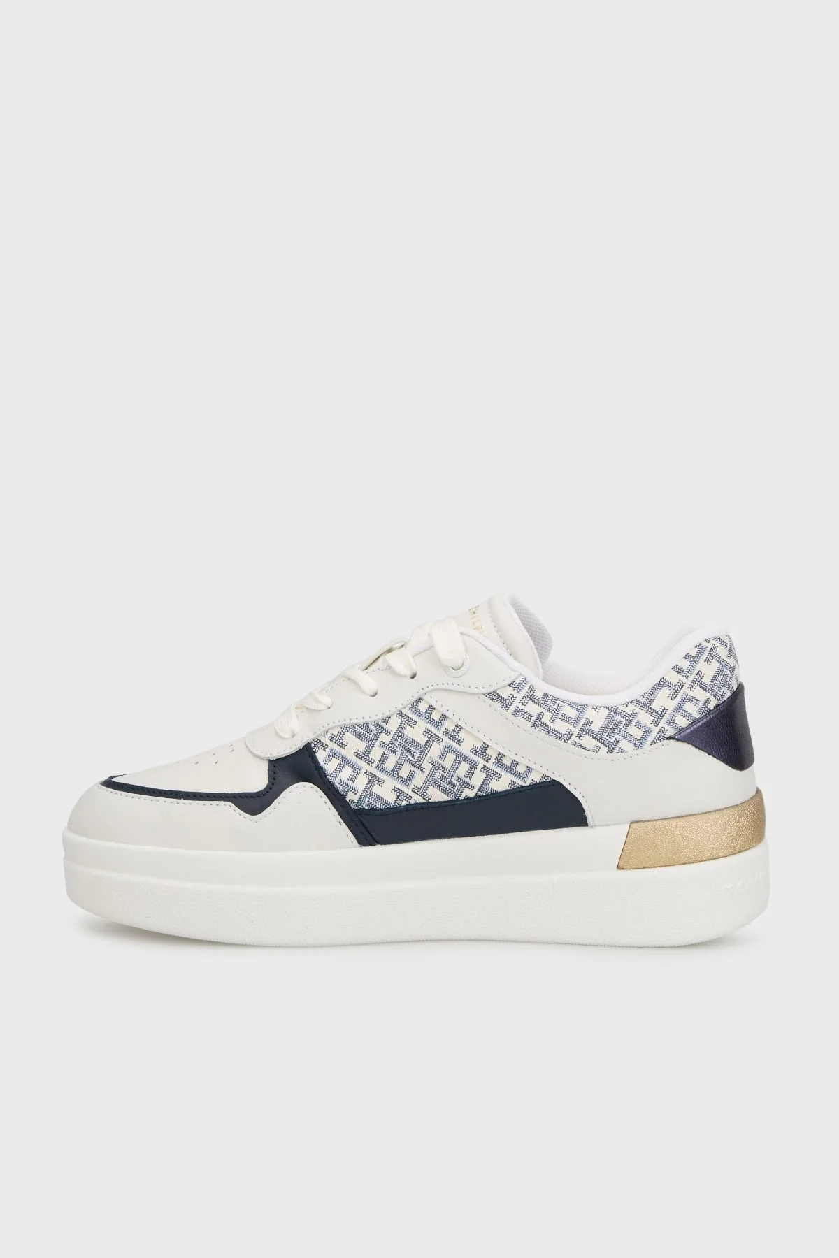 Tommy Hilfiger Monogram Logolu Sneaker Bayan Ayakkabı FW0FW08381 YBL BEYAZ - 3