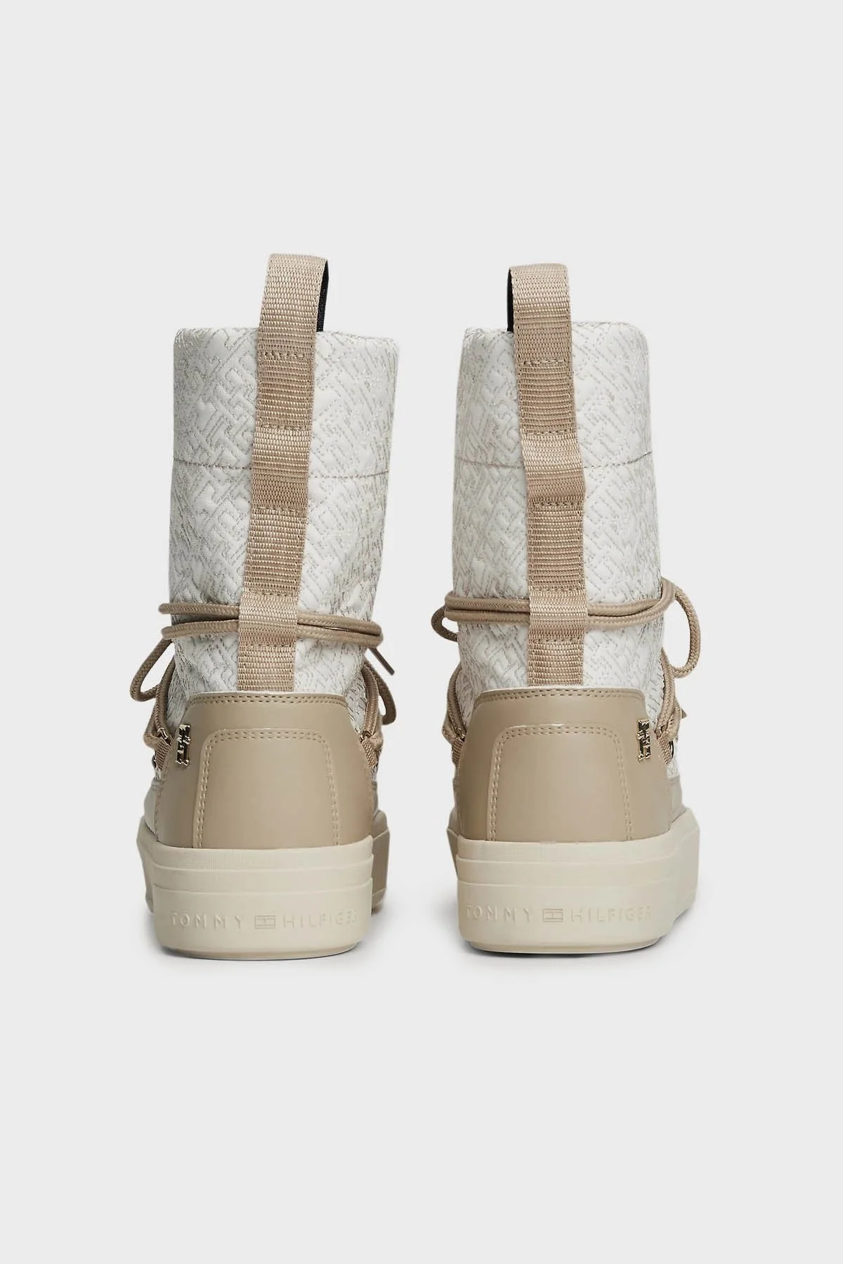 Tommy Hilfiger Monogramlı Bayan Kar Botu FW0FW08430 AEG BEJ - 5